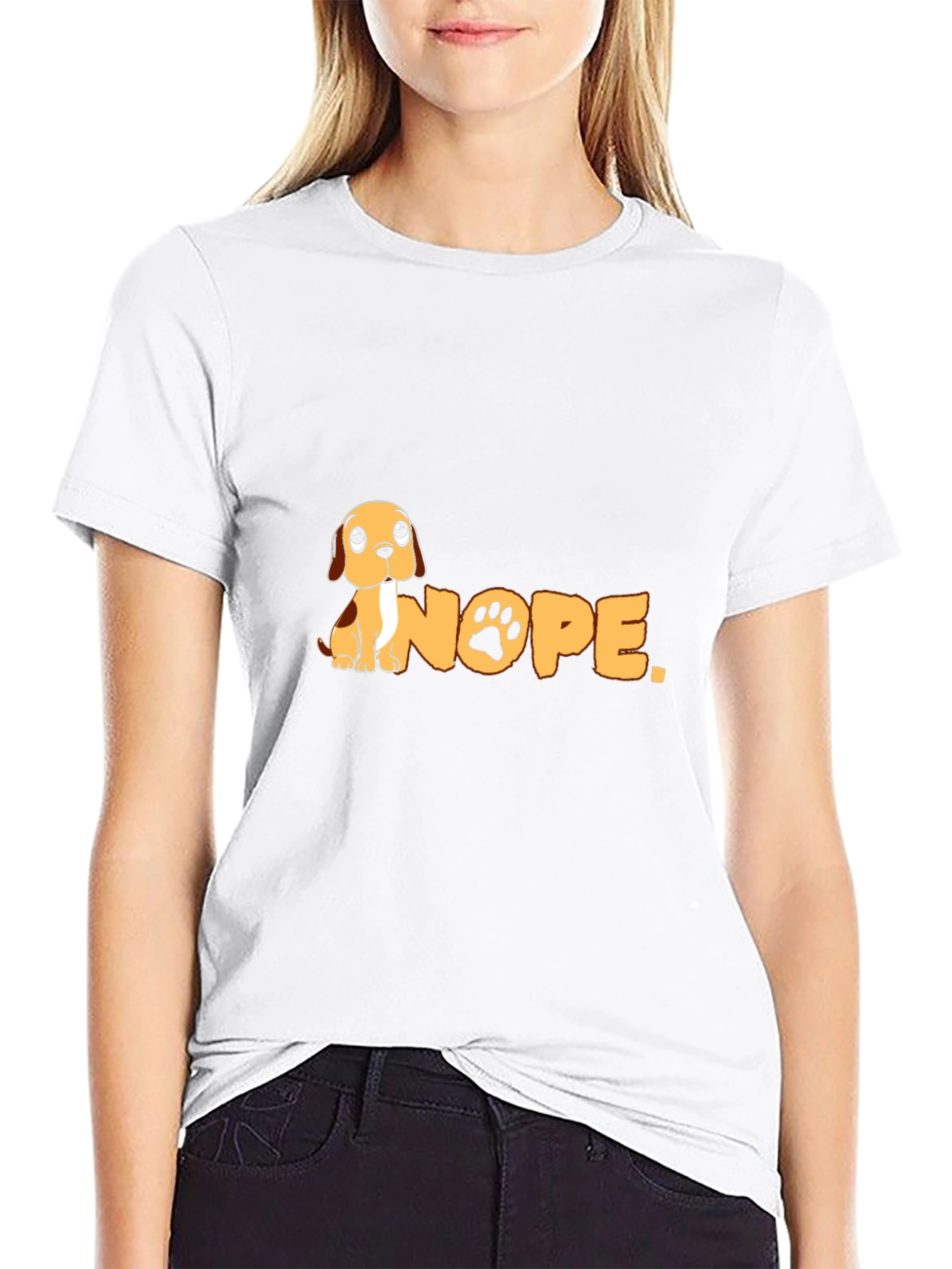 Nope Dog Graphic T-Shirt