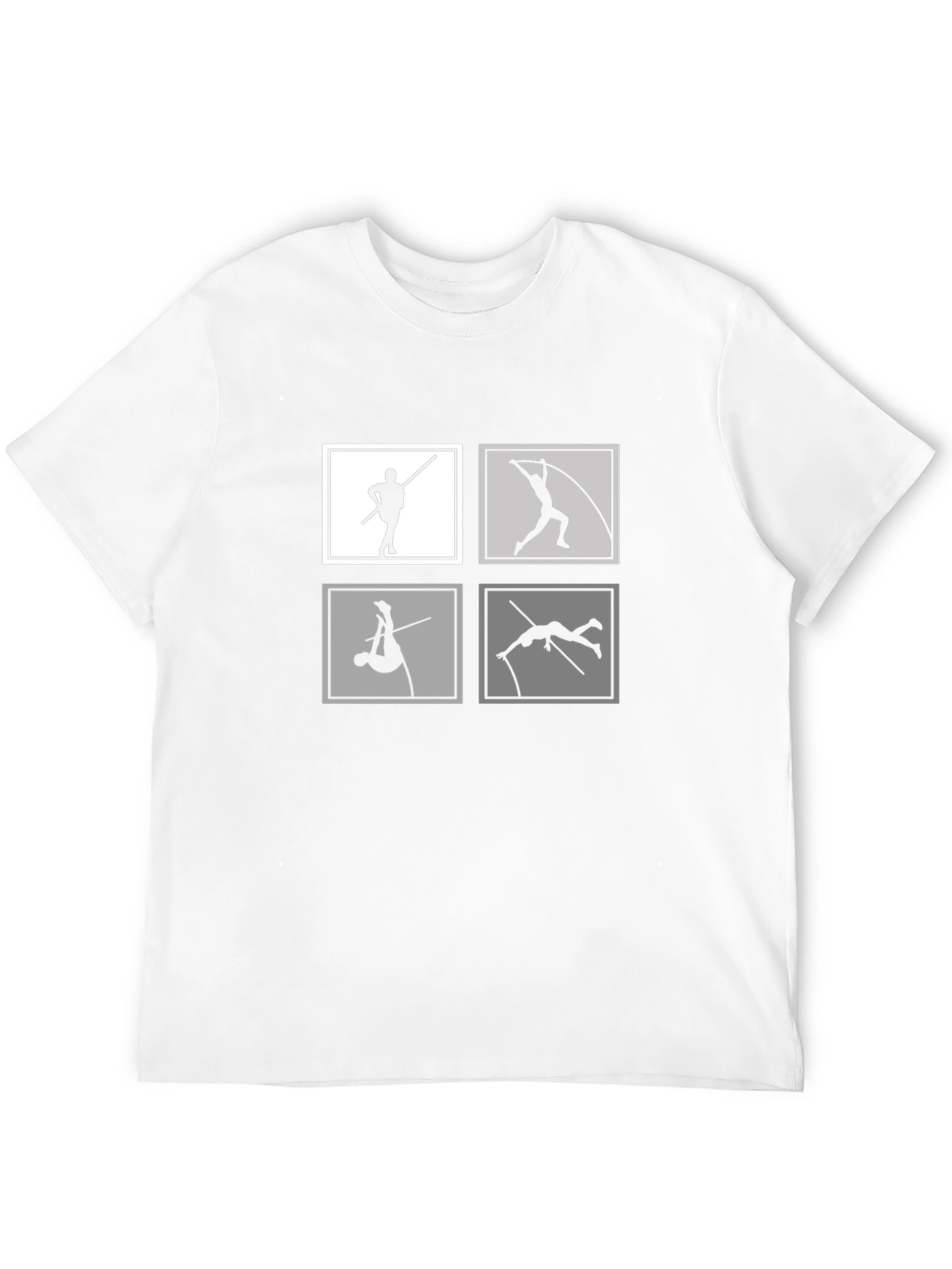 Pole Vault Silhouette Tee - Black Graphic T-Shirt