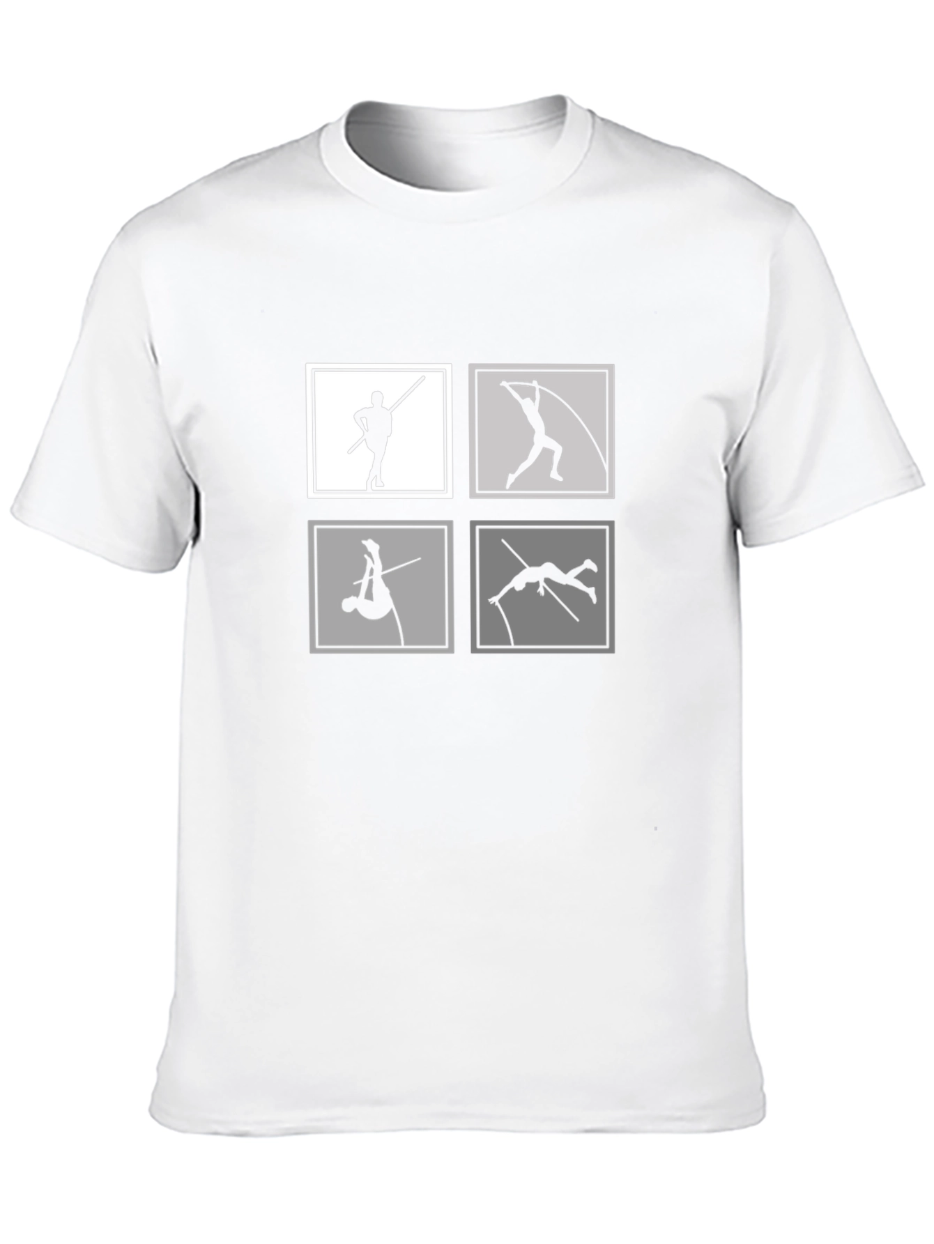 Pole Vault Silhouette Tee - Black Graphic T-Shirt
