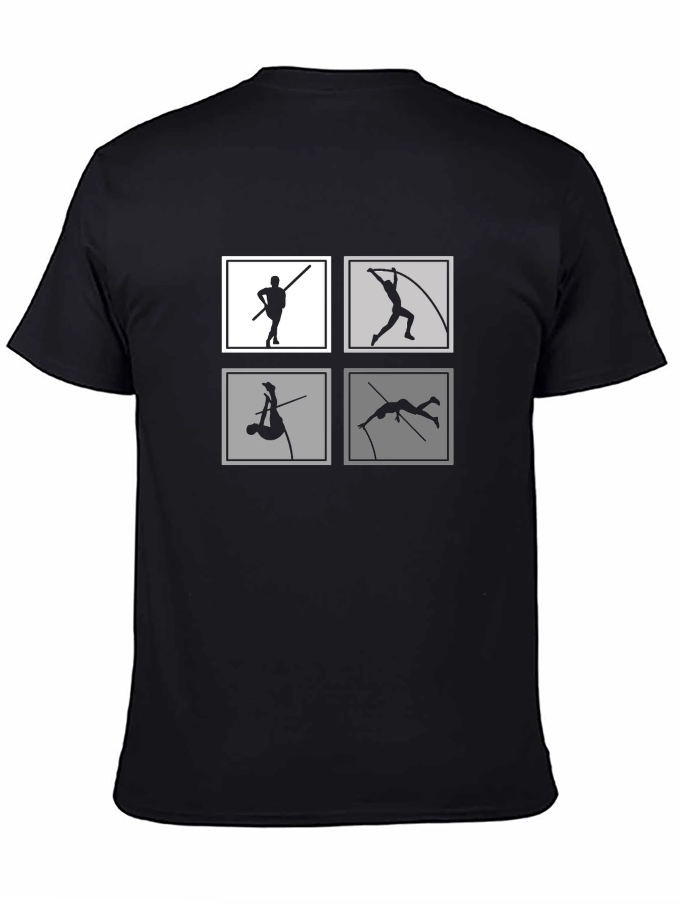 Pole Vault Silhouette Tee - Black Graphic T-Shirt