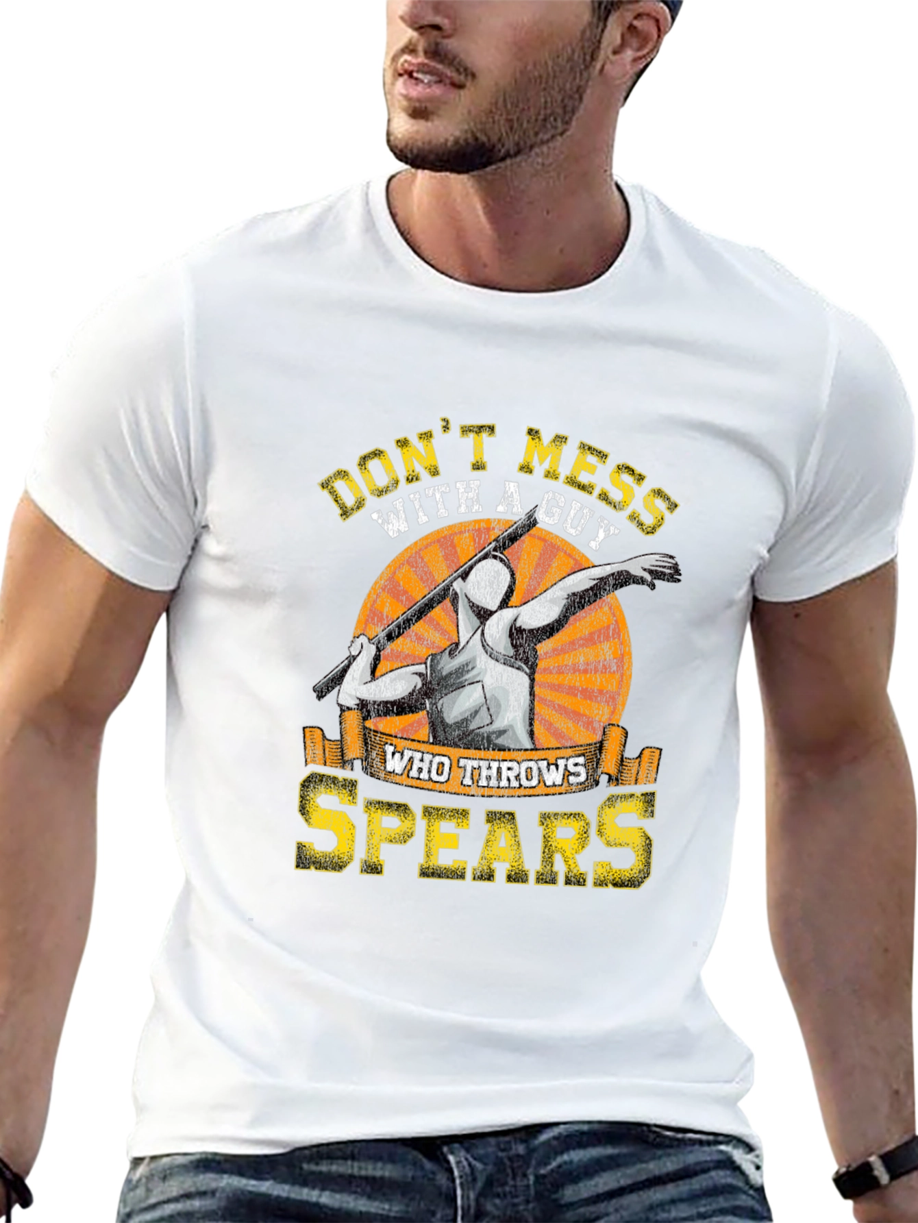 Dont Mess with a Guy Who Throws Spears T-Shirt