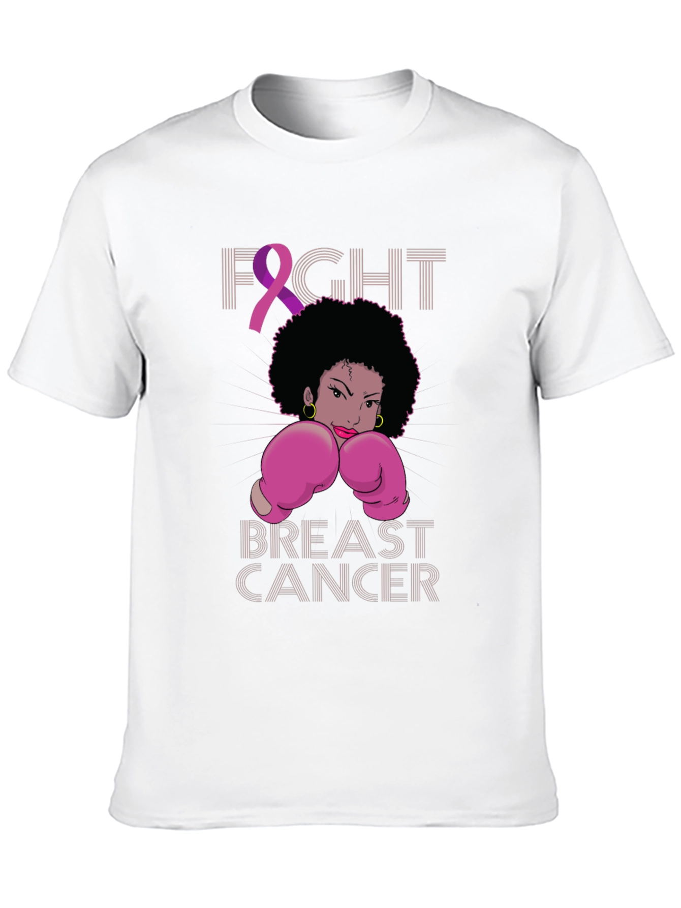 Fight Breast Cancer Boxing Woman T-Shirt