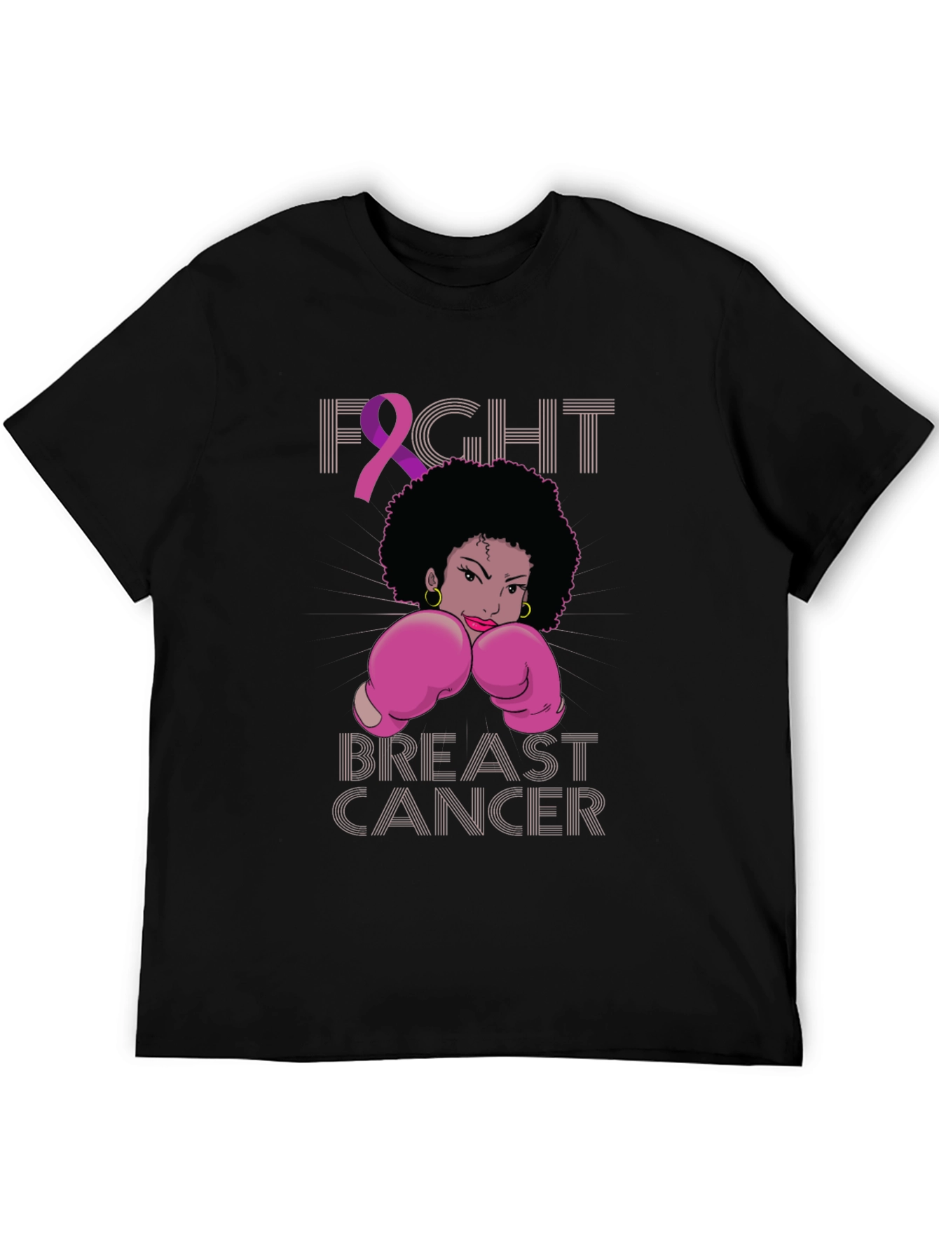 Fight Breast Cancer Boxing Woman T-Shirt