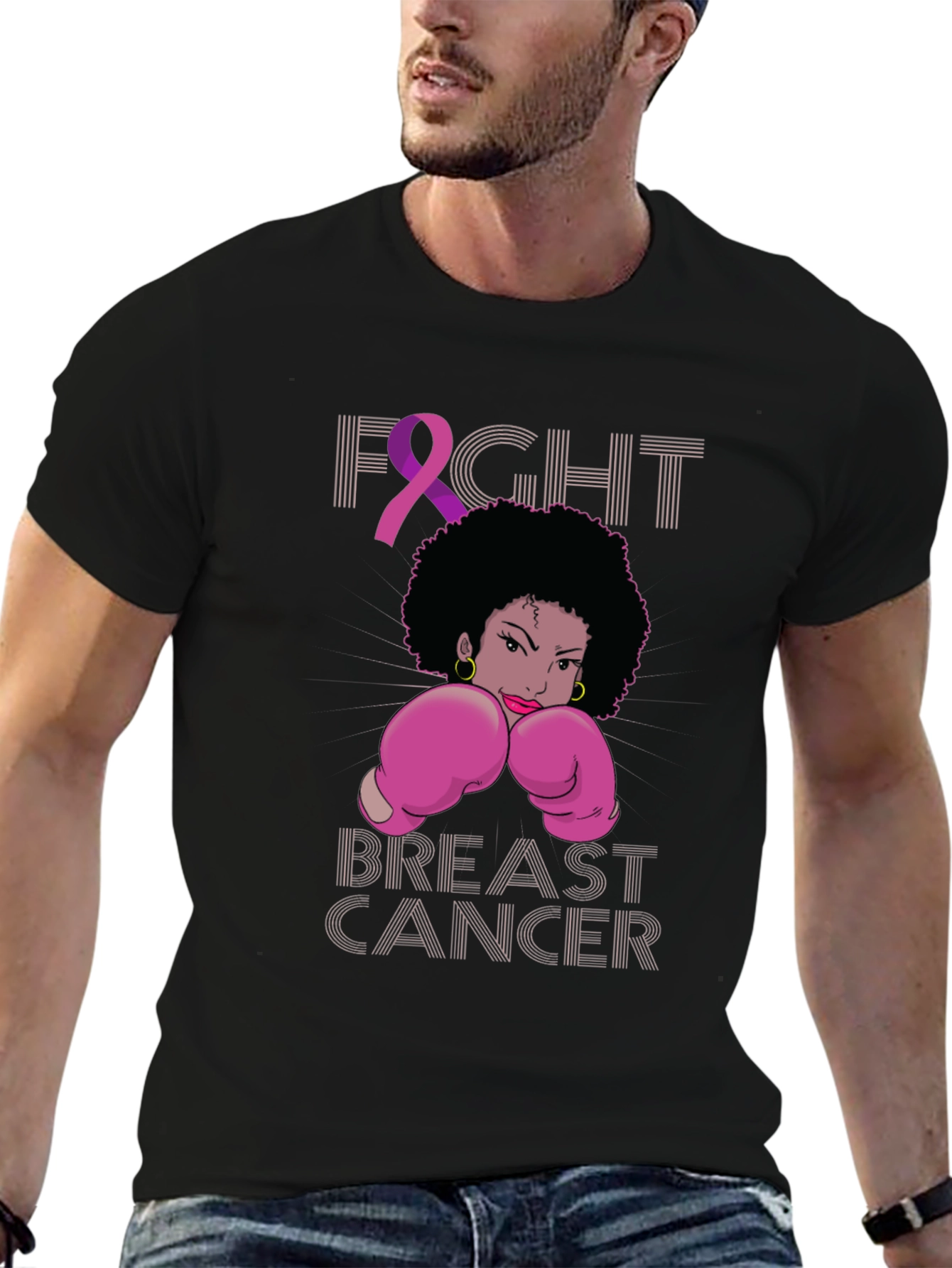 Fight Breast Cancer Boxing Woman T-Shirt