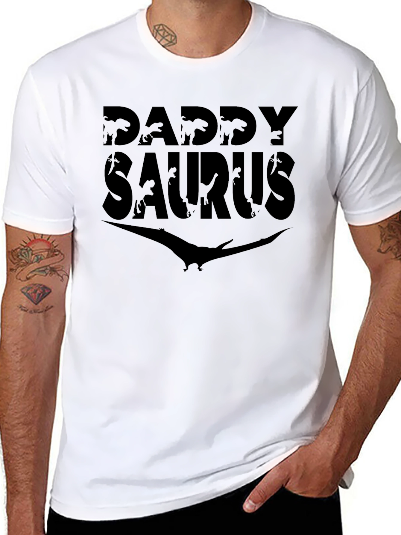 Daddy Saurus T-Shirt - Dinosaur Dad Tee