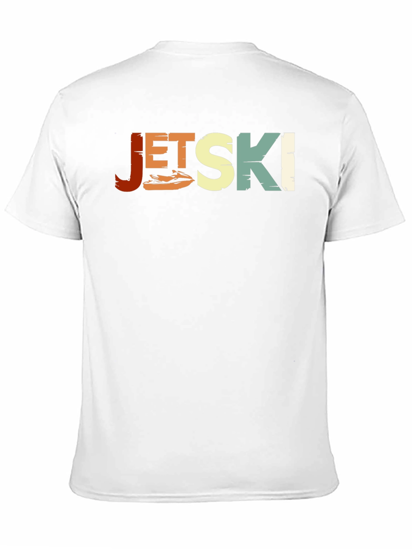 Jet Ski Retro Style Black T-Shirt
