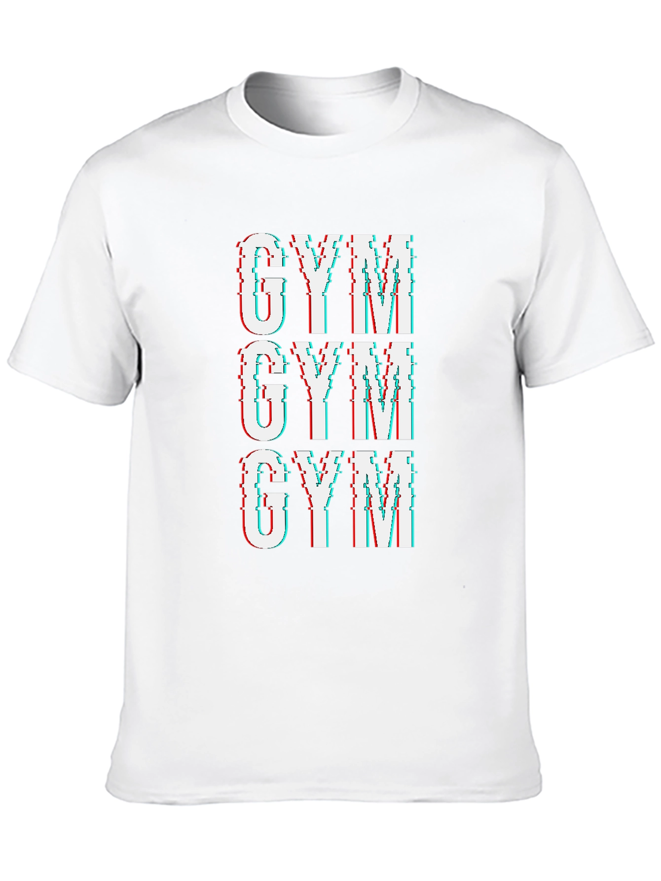Gym Glitch T-Shirt - Black Graphic Tee