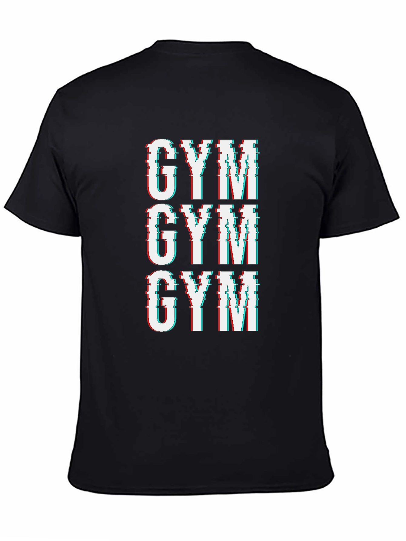 Gym Glitch T-Shirt - Black Graphic Tee