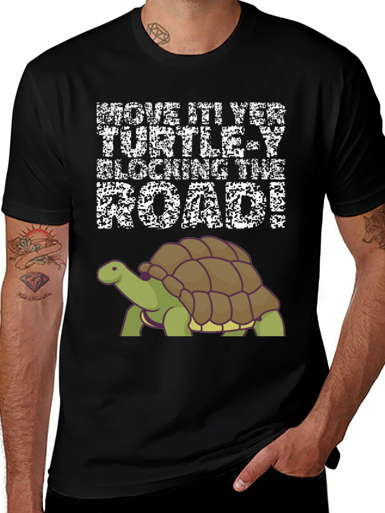 Move It Turtle Blocking The Road T-Shirt