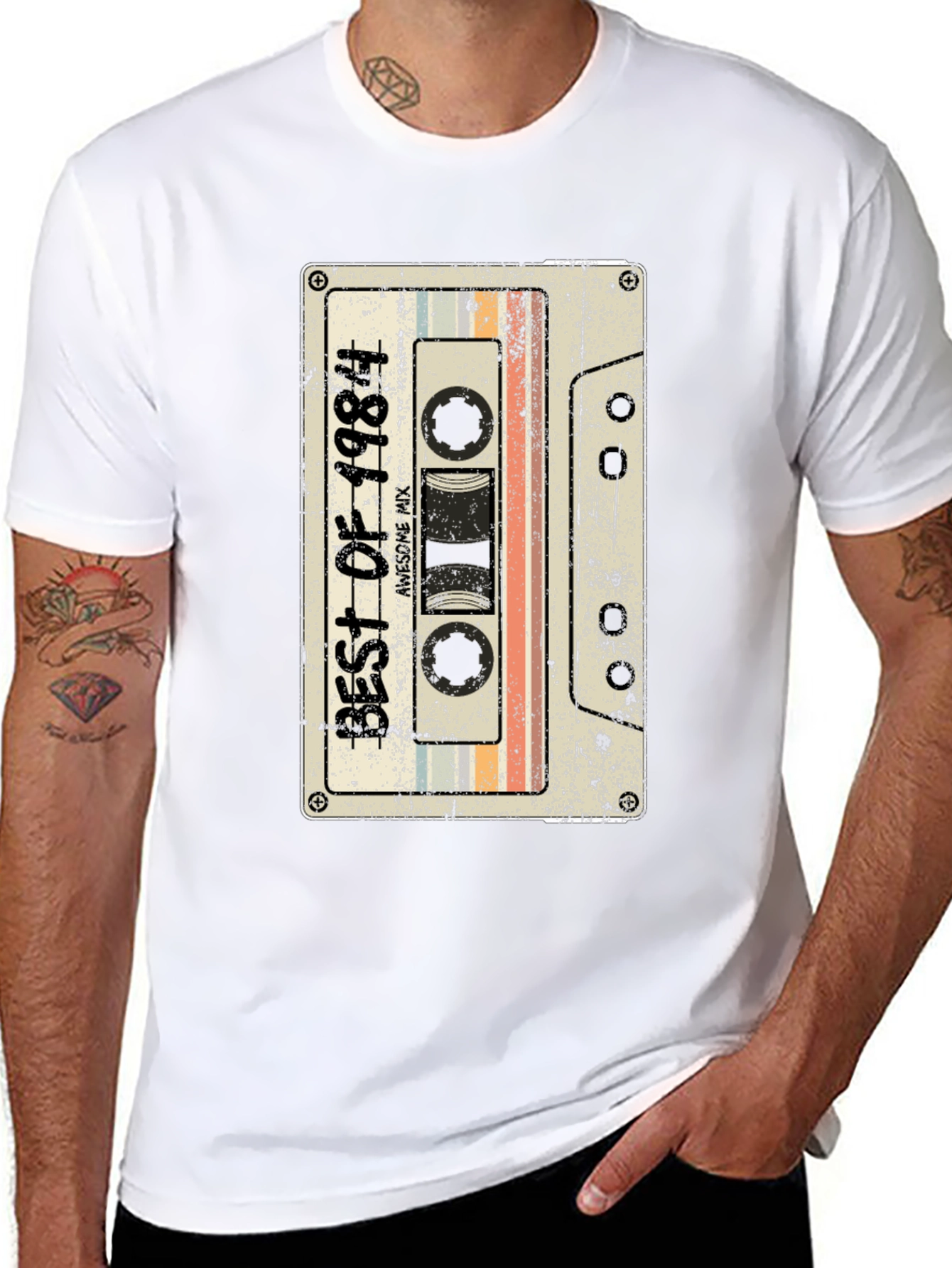 Retro Best of 1984 Cassette Tape Graphic Tee
