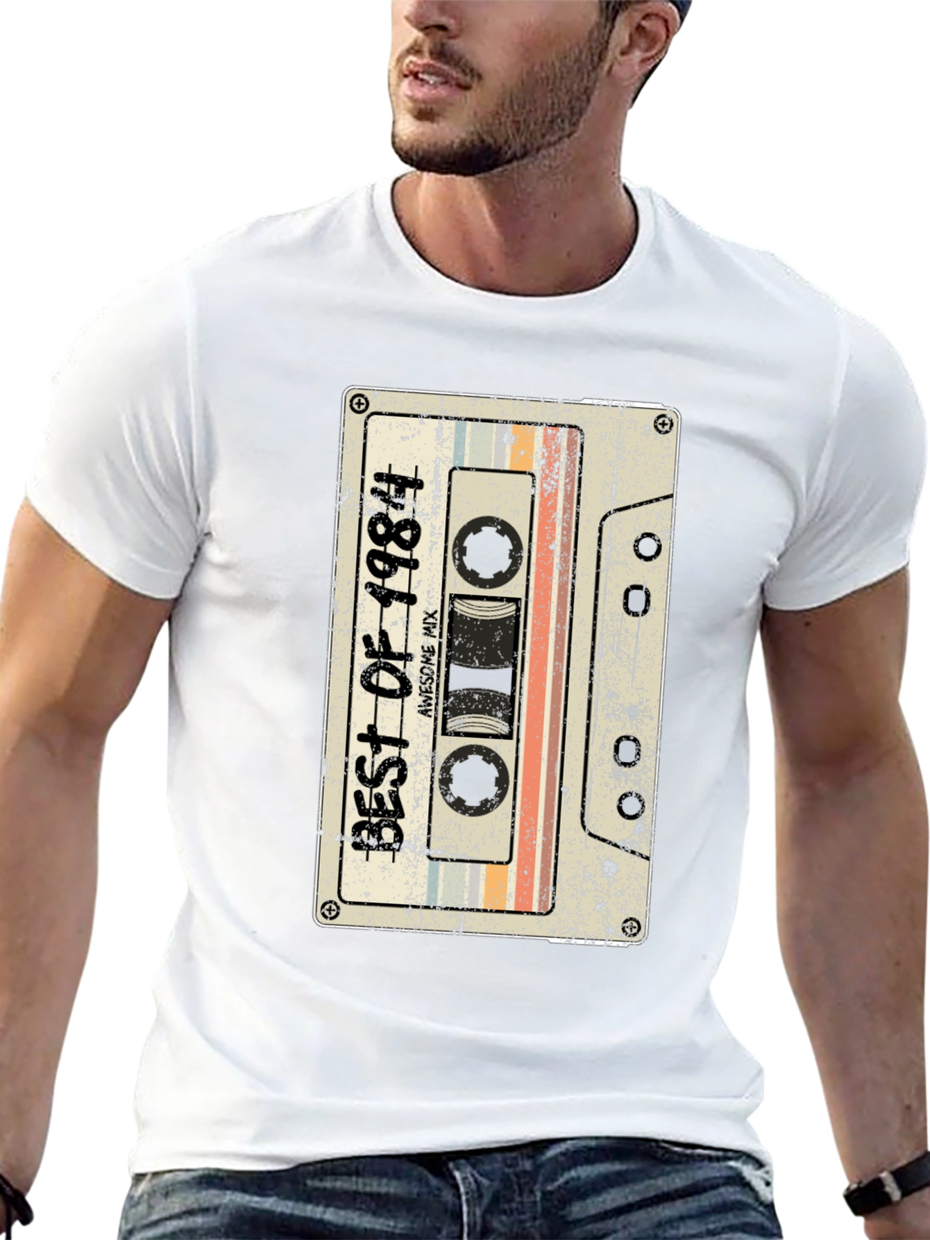 Retro Best of 1984 Cassette Tape Graphic Tee