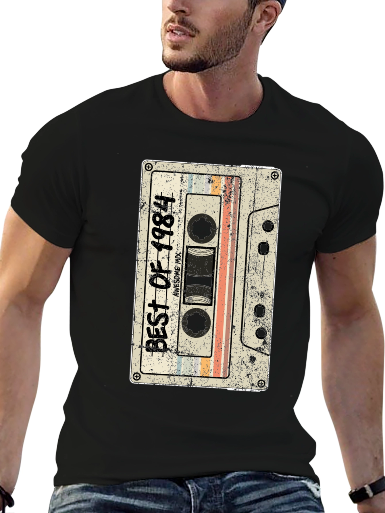 Retro Best of 1984 Cassette Tape Graphic Tee