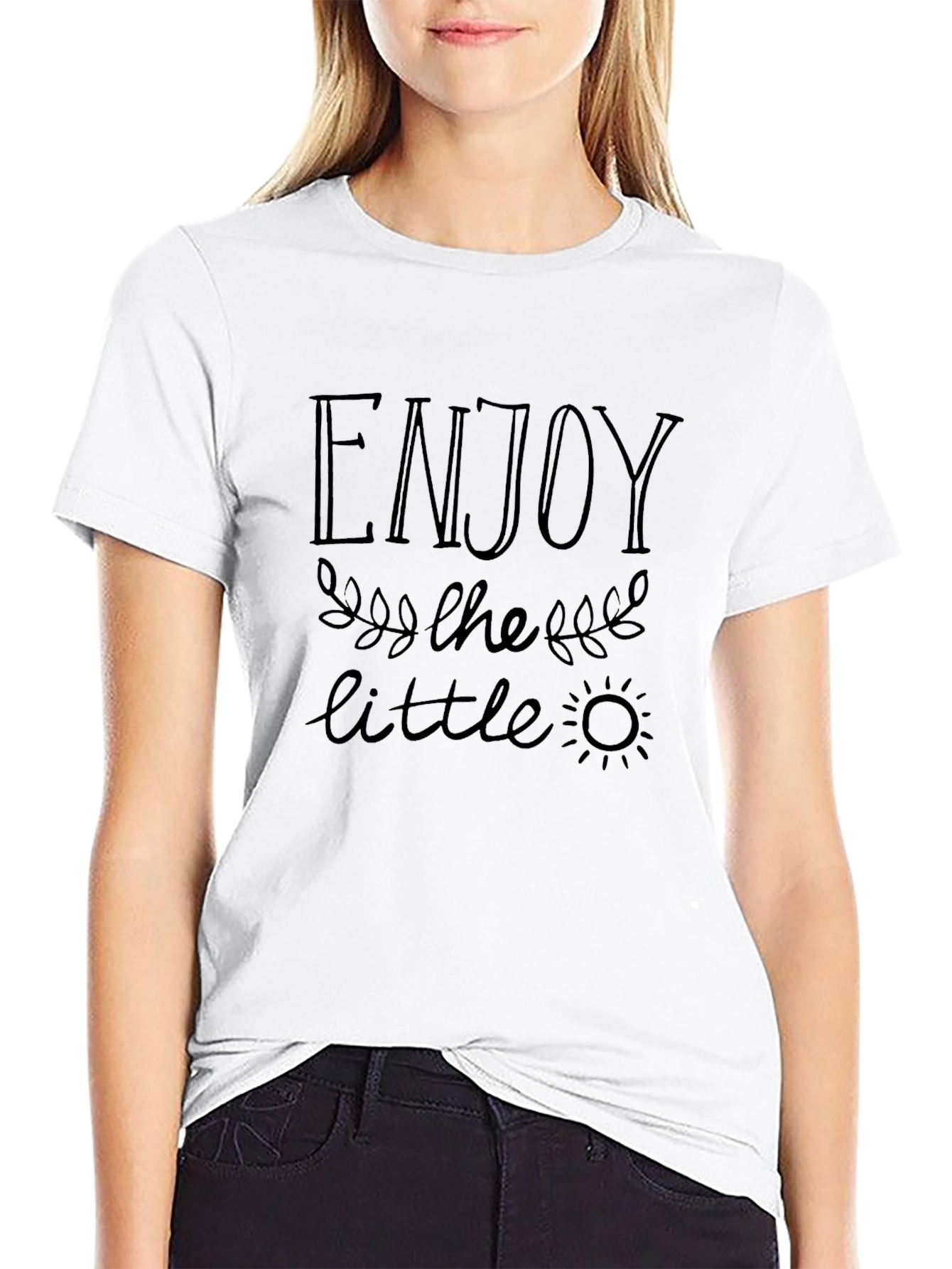 Enjoy the Little Things Black T-Shirt