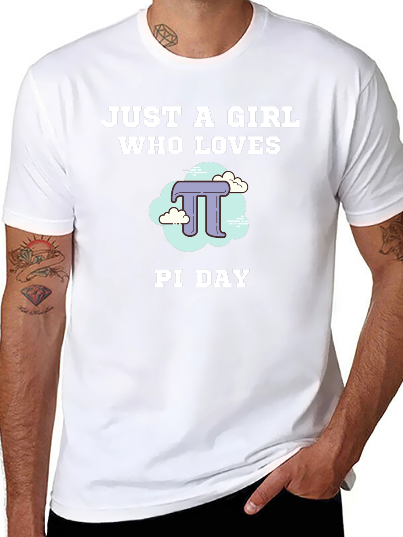 Just a Girl Who Loves Pi Day Black T-Shirt