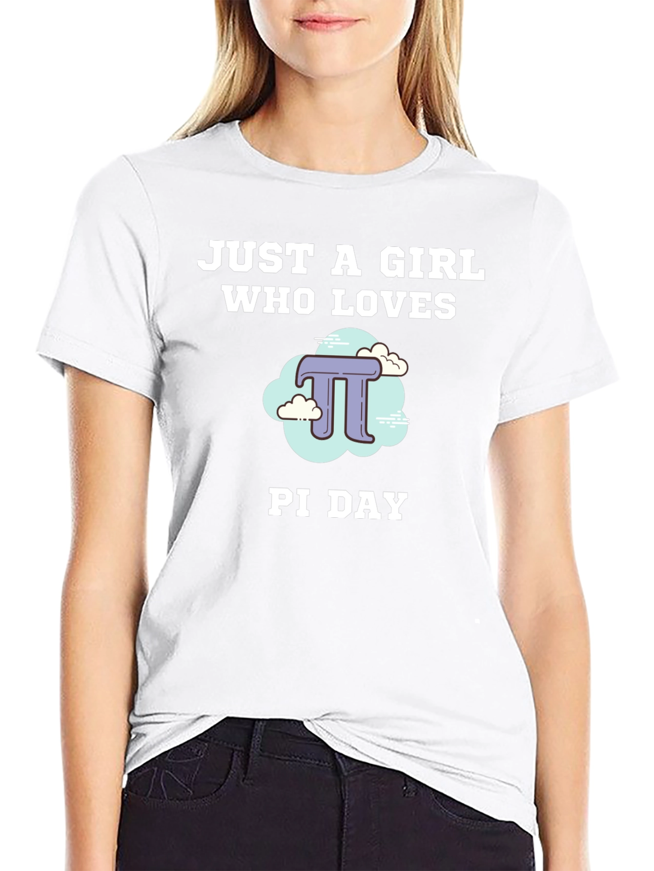 Just a Girl Who Loves Pi Day Black T-Shirt