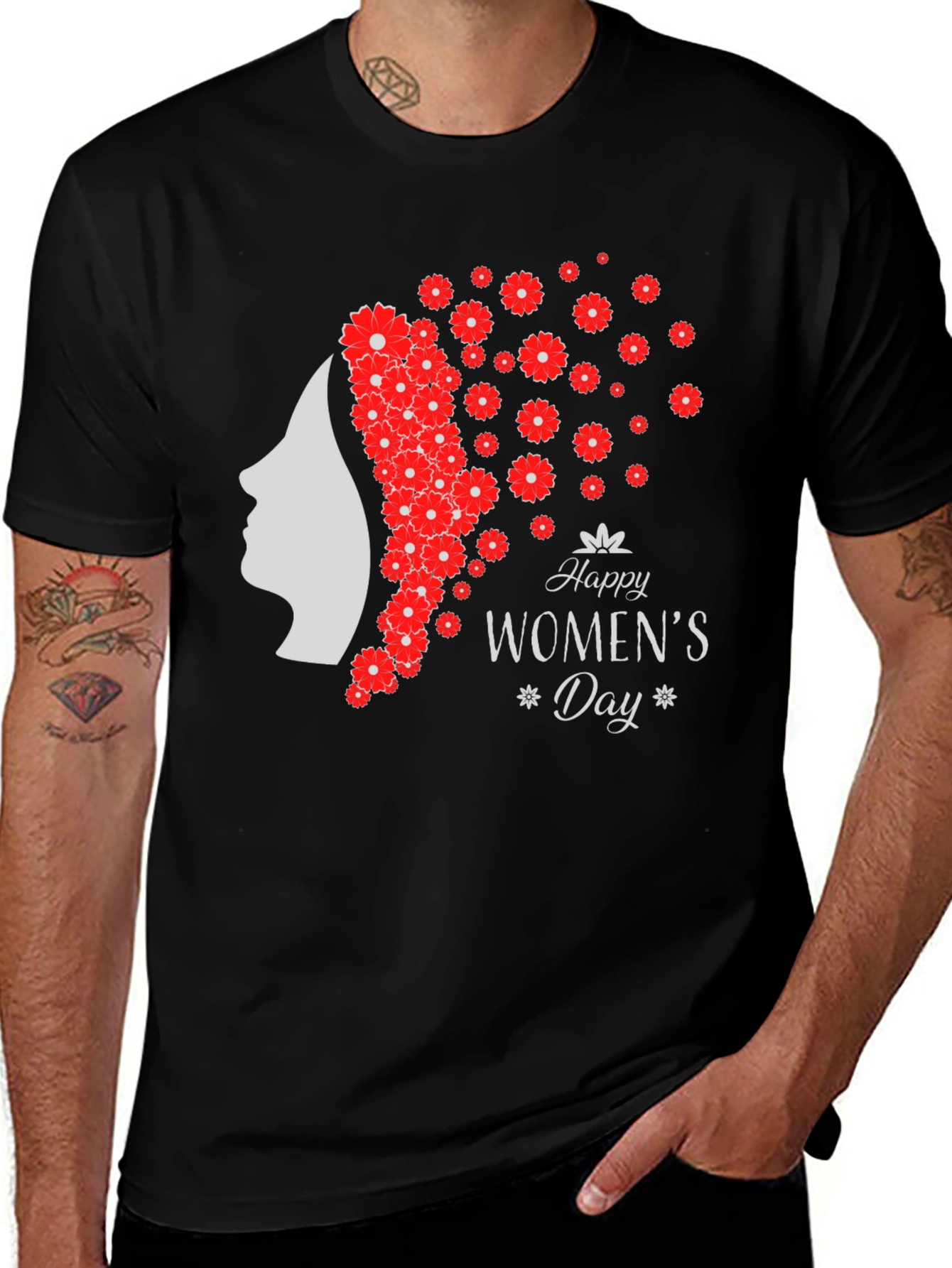 Womens Day T-Shirt - Floral Silhouette