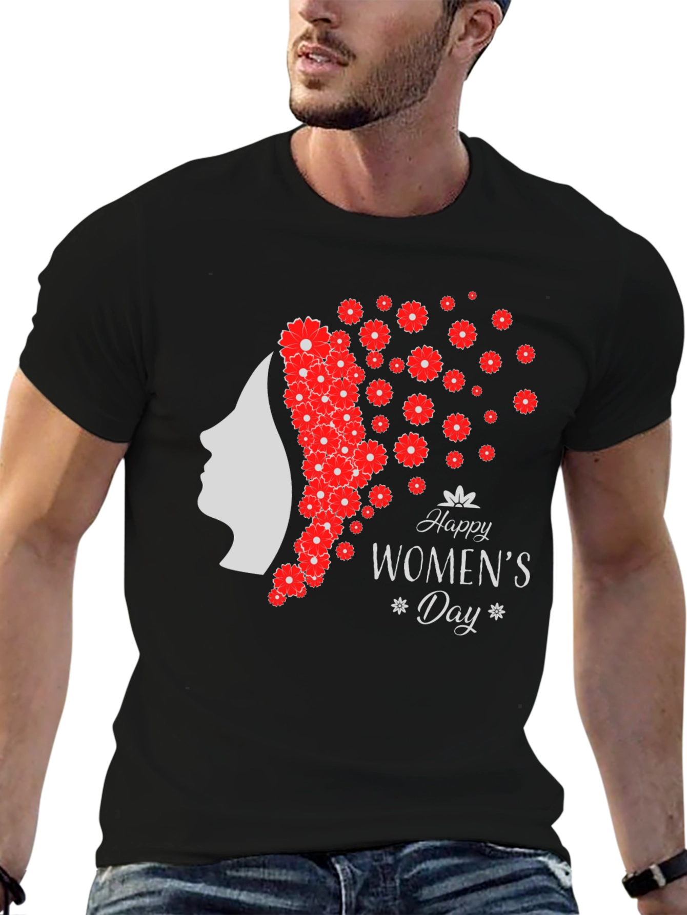 Womens Day T-Shirt - Floral Silhouette