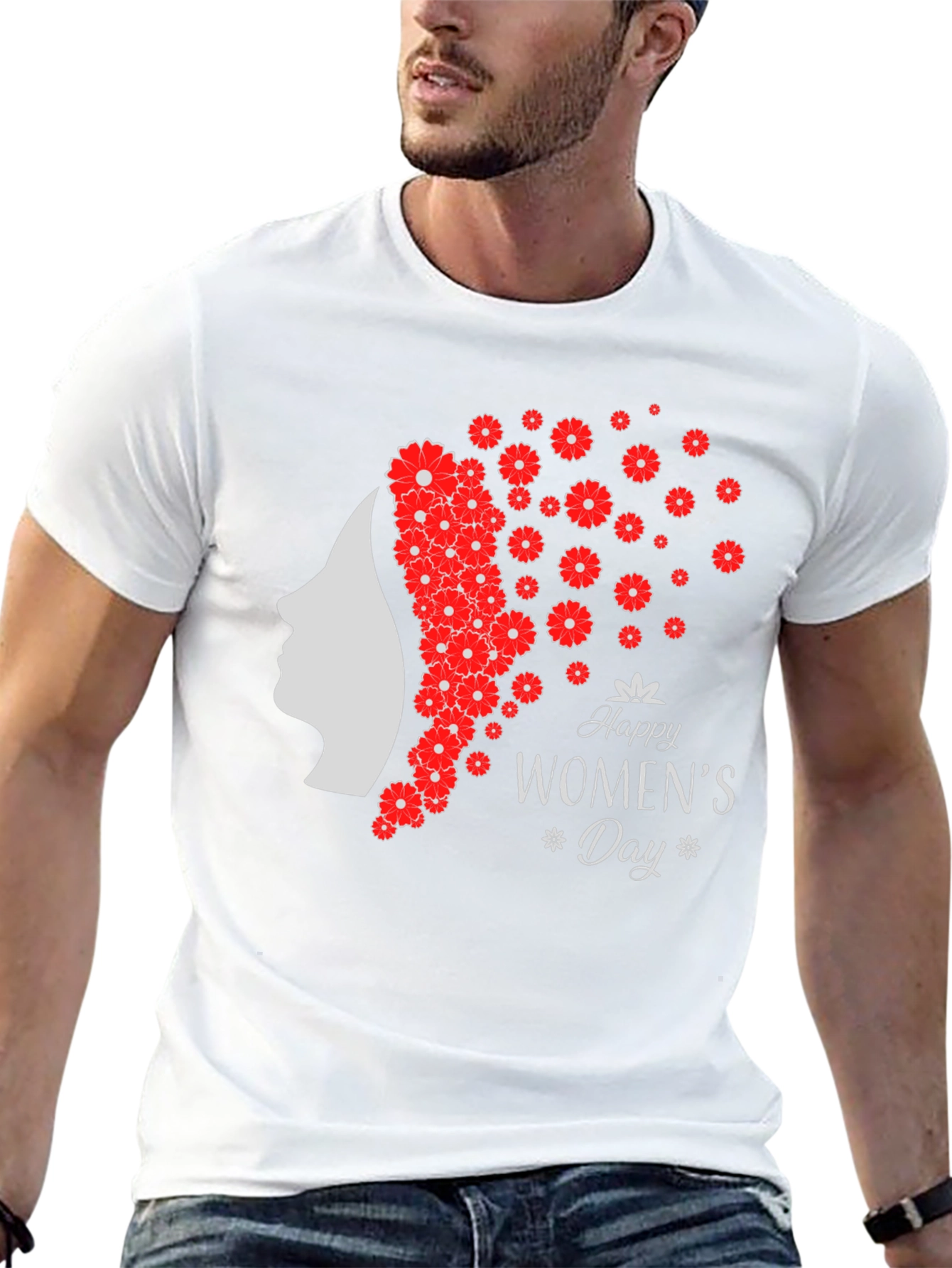 Womens Day T-Shirt - Floral Silhouette