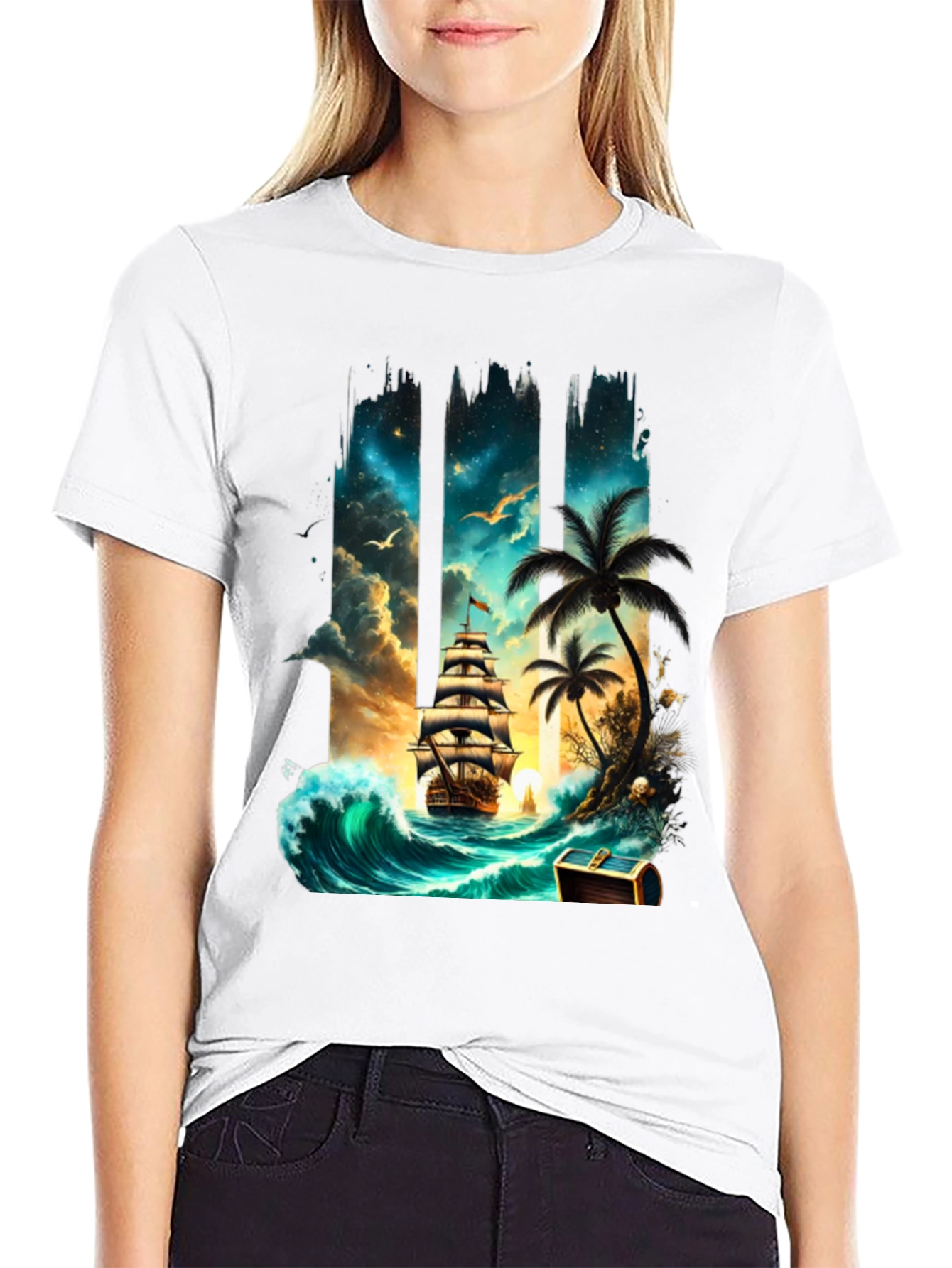 Pirate Ship Island T-Shirt