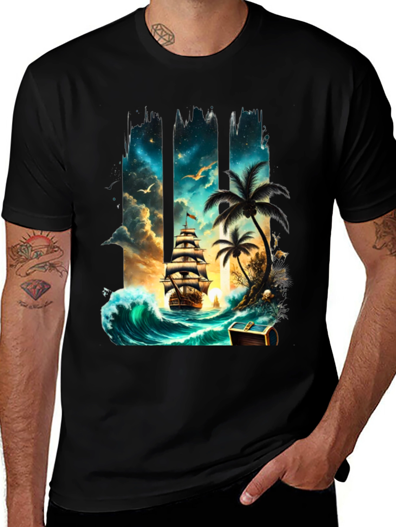 Pirate Ship Island T-Shirt