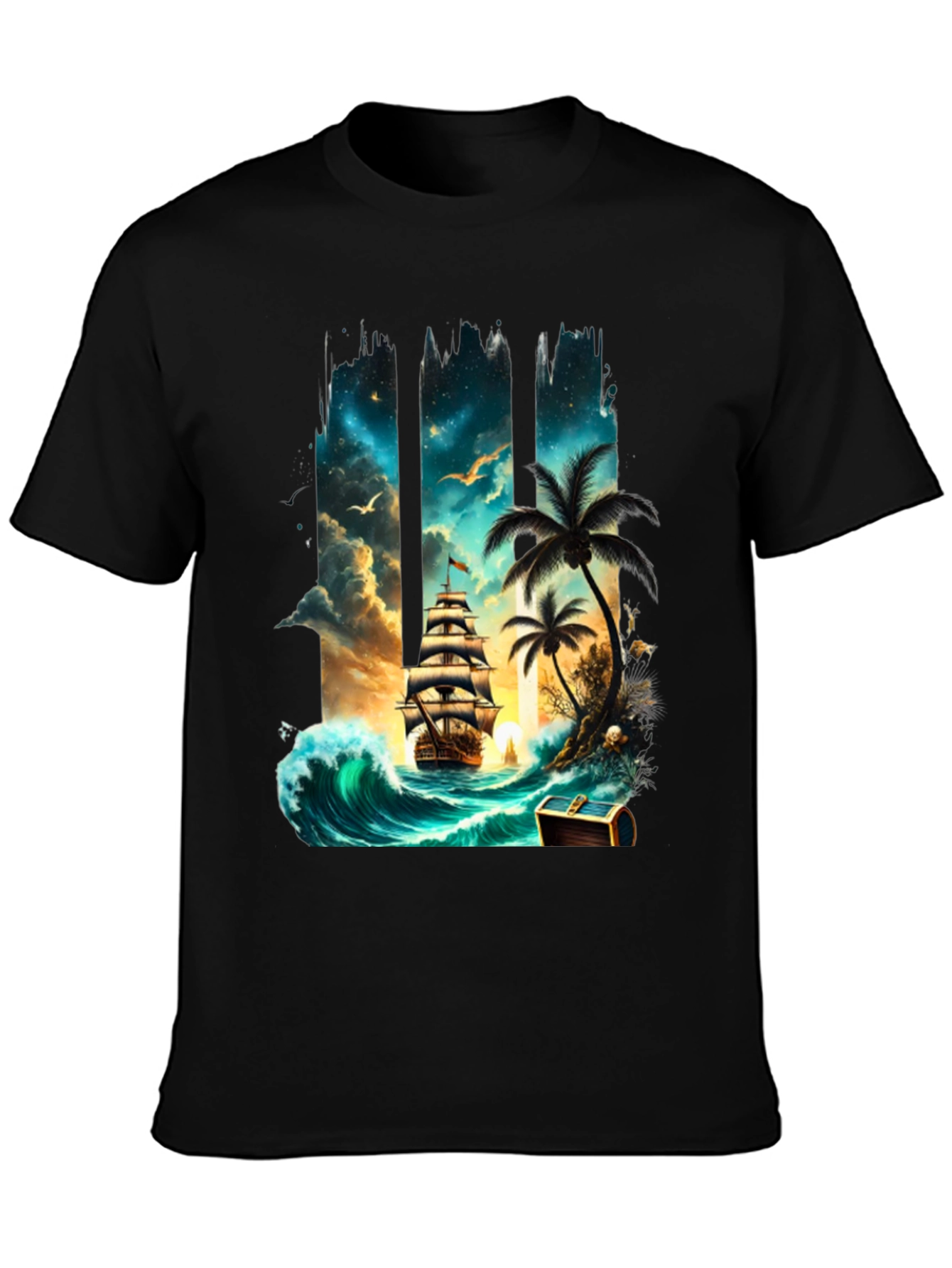Pirate Ship Island T-Shirt