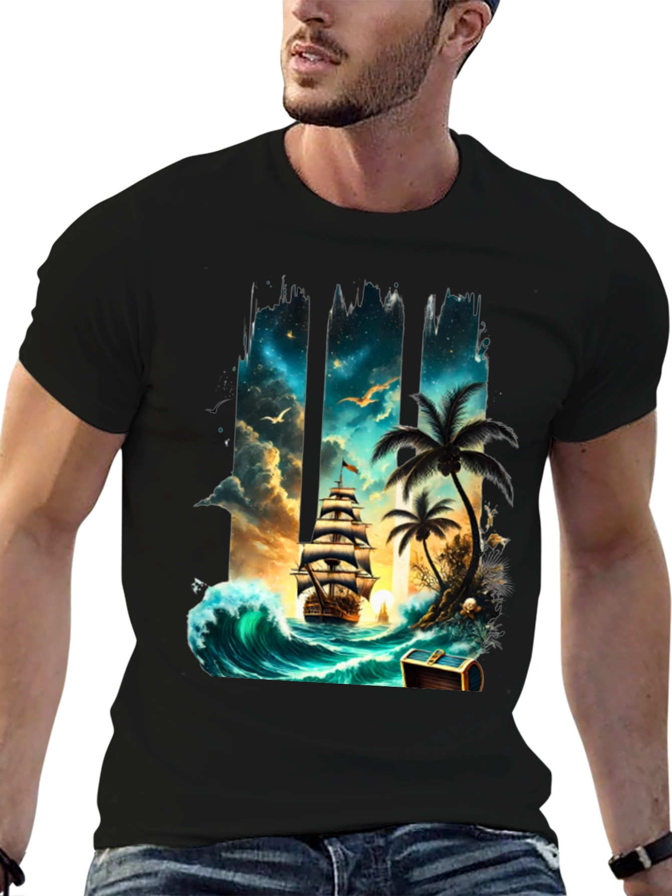 Pirate Ship Island T-Shirt