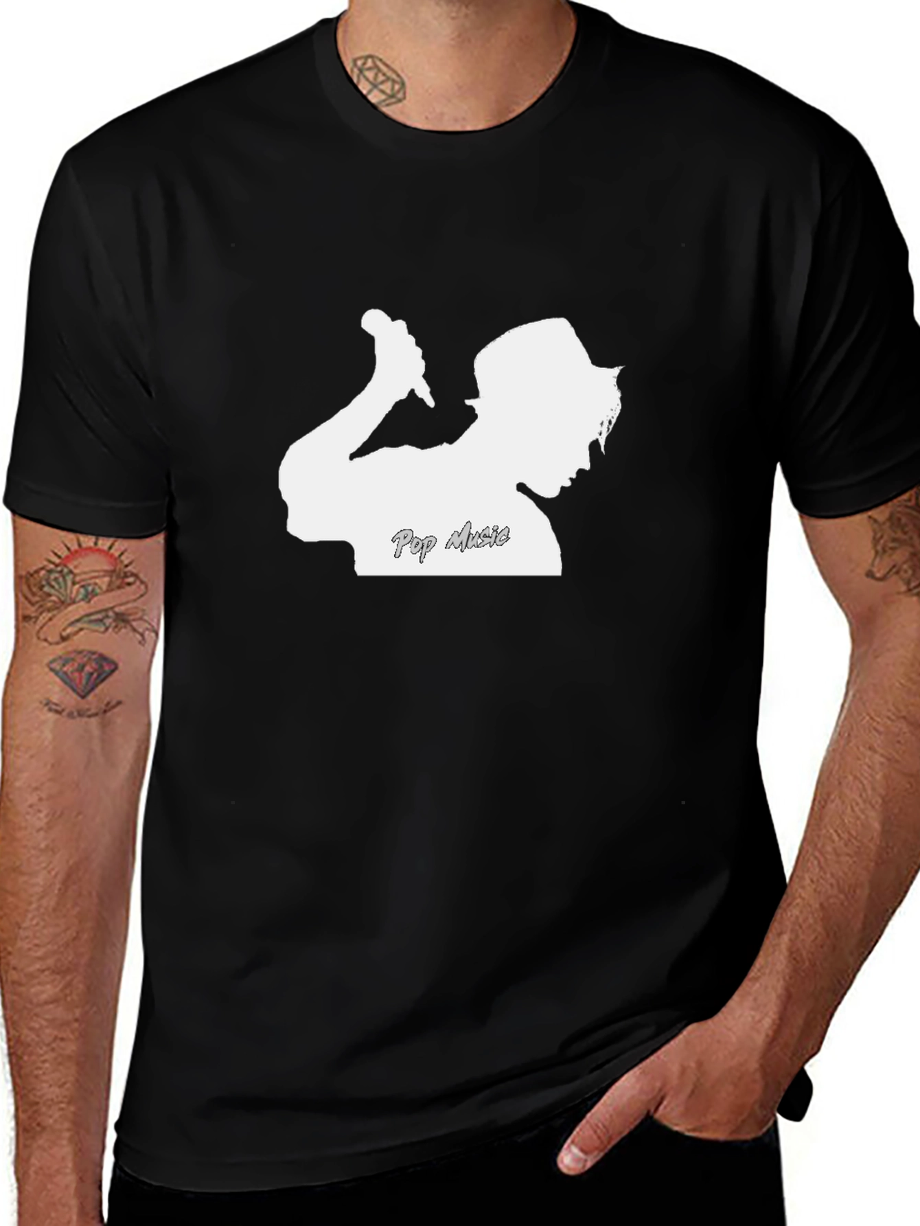 Pop Music T-Shirt - Silhouette Graphic Tee