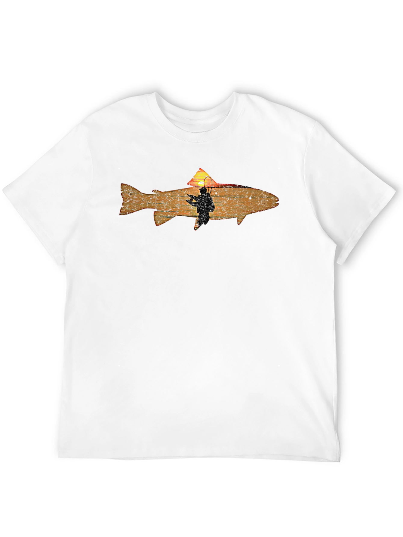 Fishing Sunset T-Shirt - Angler Silhouette Tee