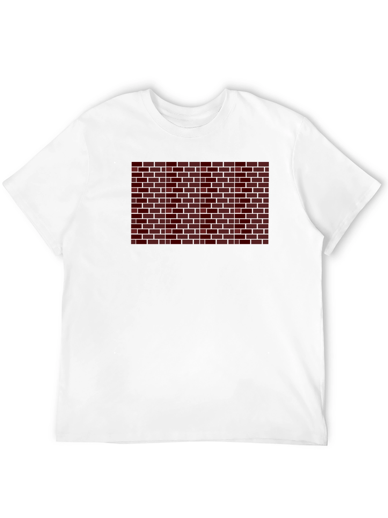 Brick Wall Graphic Tee - Mens Black Cotton T-Shirt