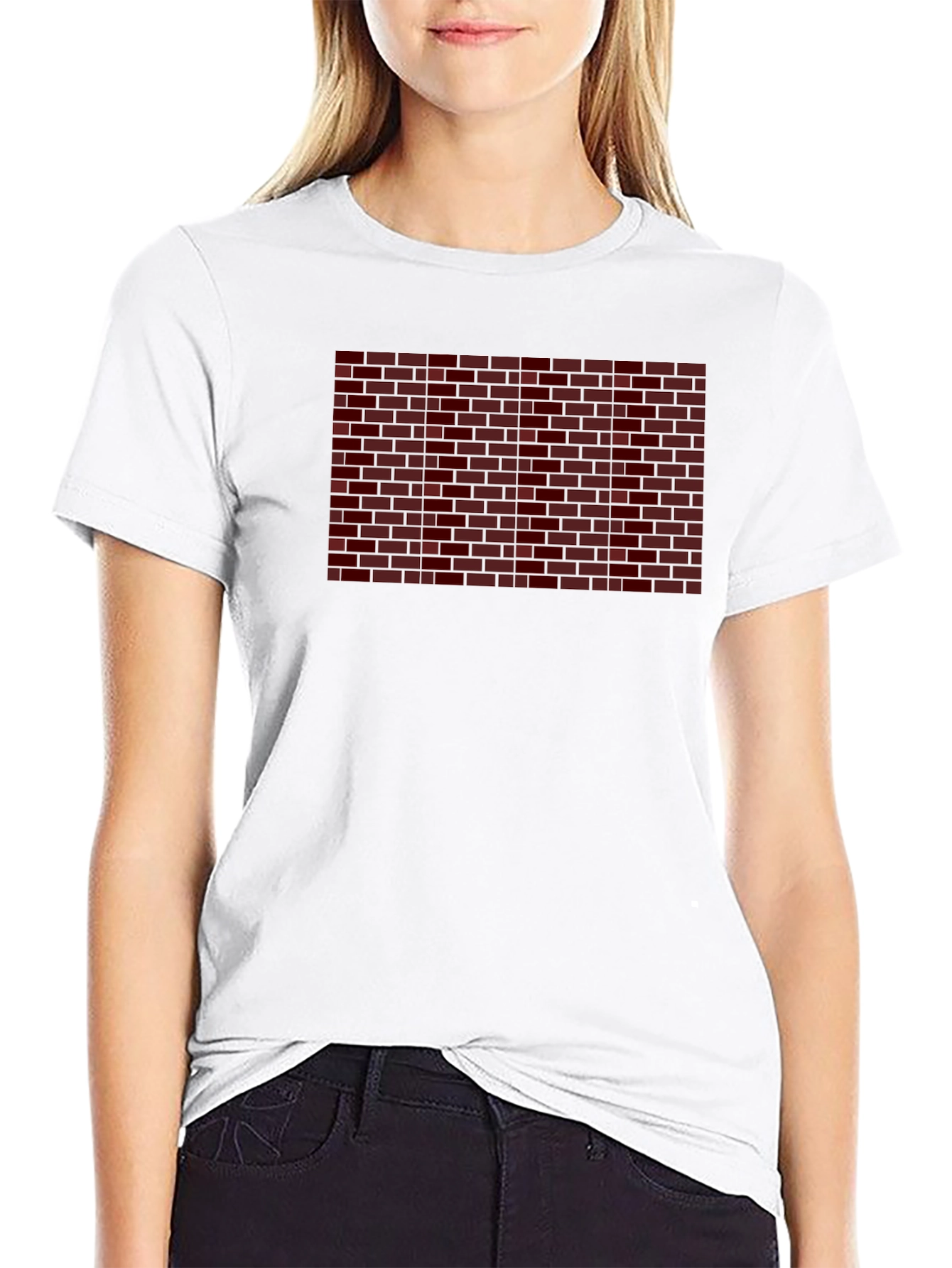 Brick Wall Graphic Tee - Mens Black Cotton T-Shirt