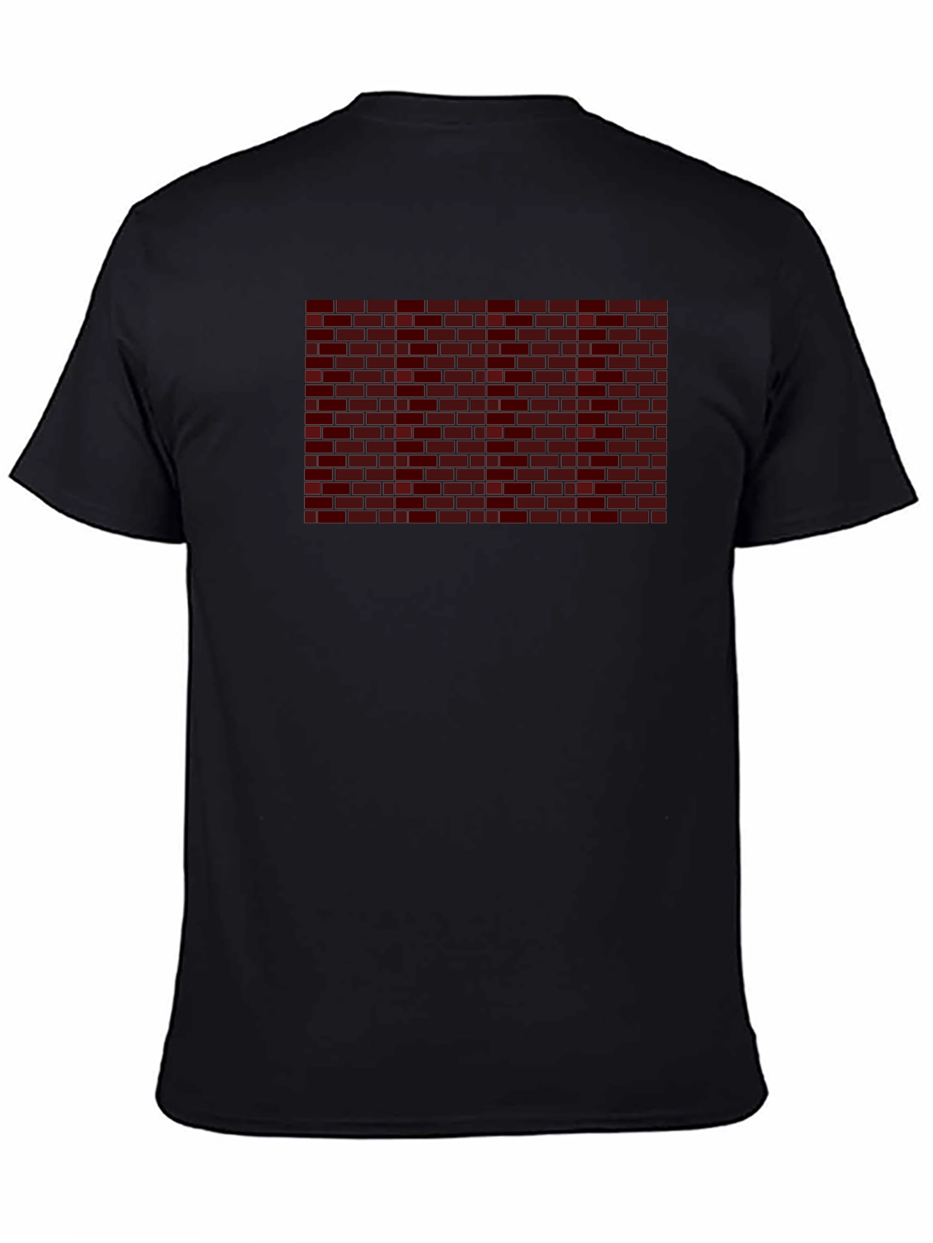 Brick Wall Graphic Tee - Mens Black Cotton T-Shirt