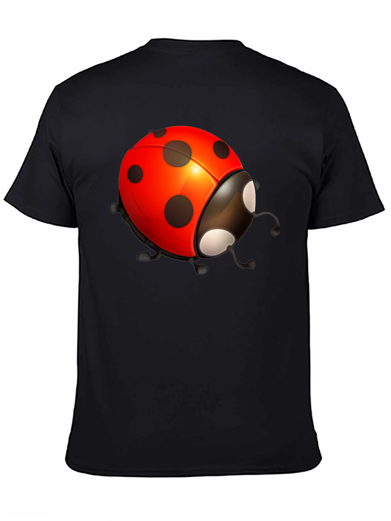 Ladybug Graphic Black T-Shirt - Stylish Bug Tee
