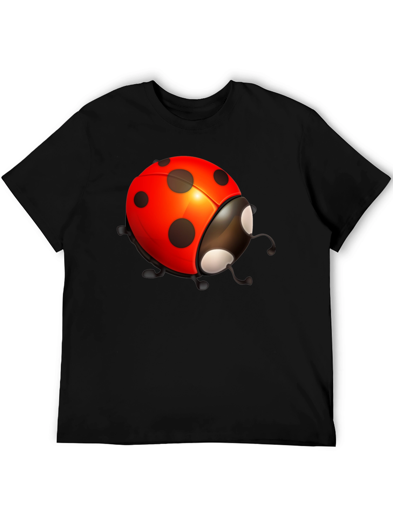 Ladybug Graphic Black T-Shirt - Stylish Bug Tee