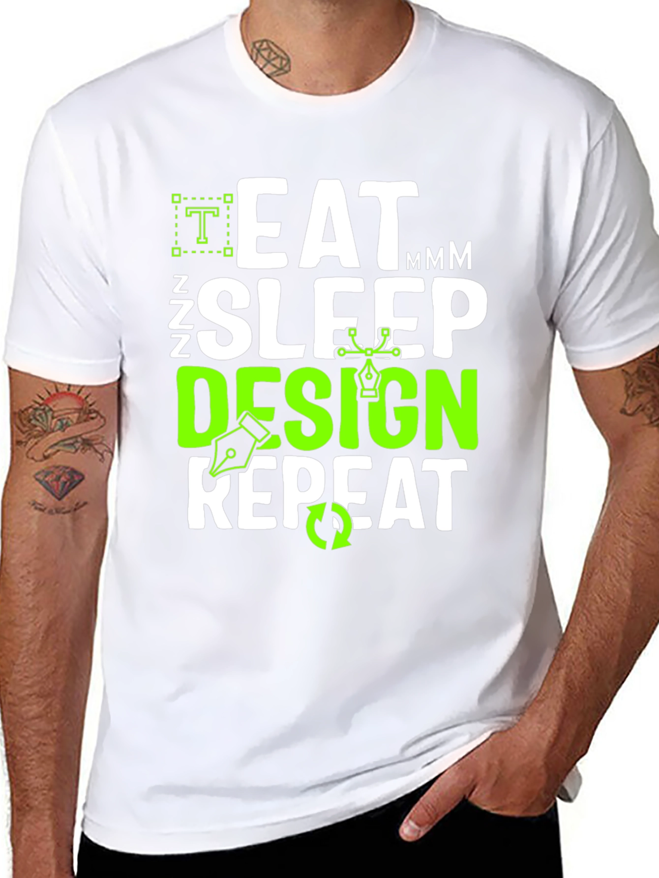 Eat Sleep Design Repeat Graphic Tee