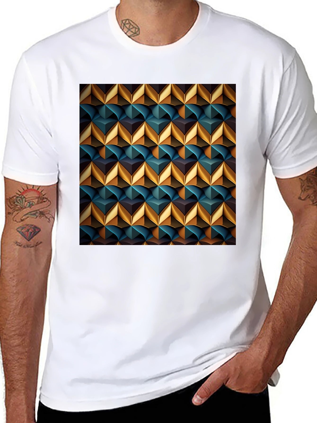 Geometric Art T-Shirt - Modern Stylish Design