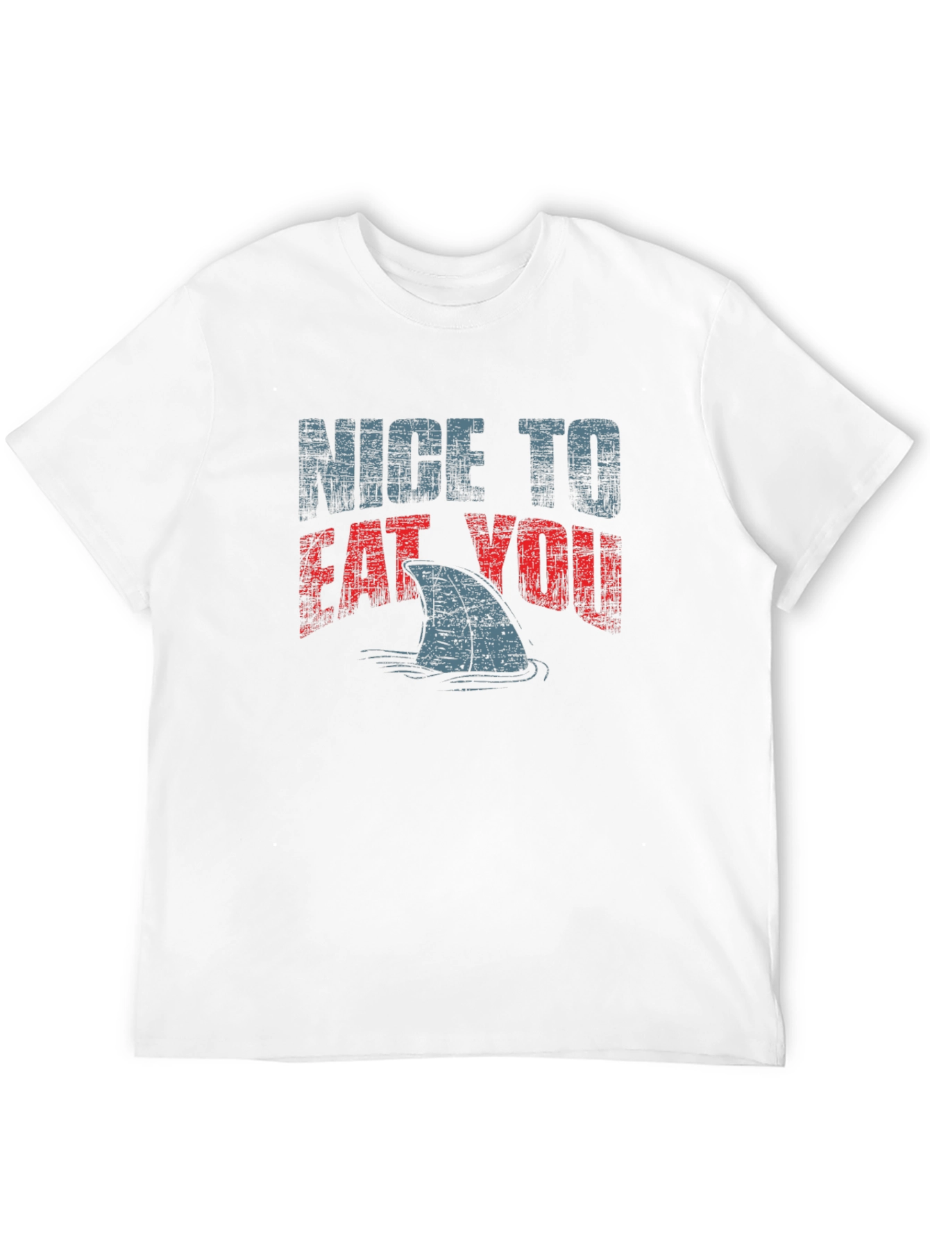 Nice To Eat You Shark Graphic Black T-Shirt