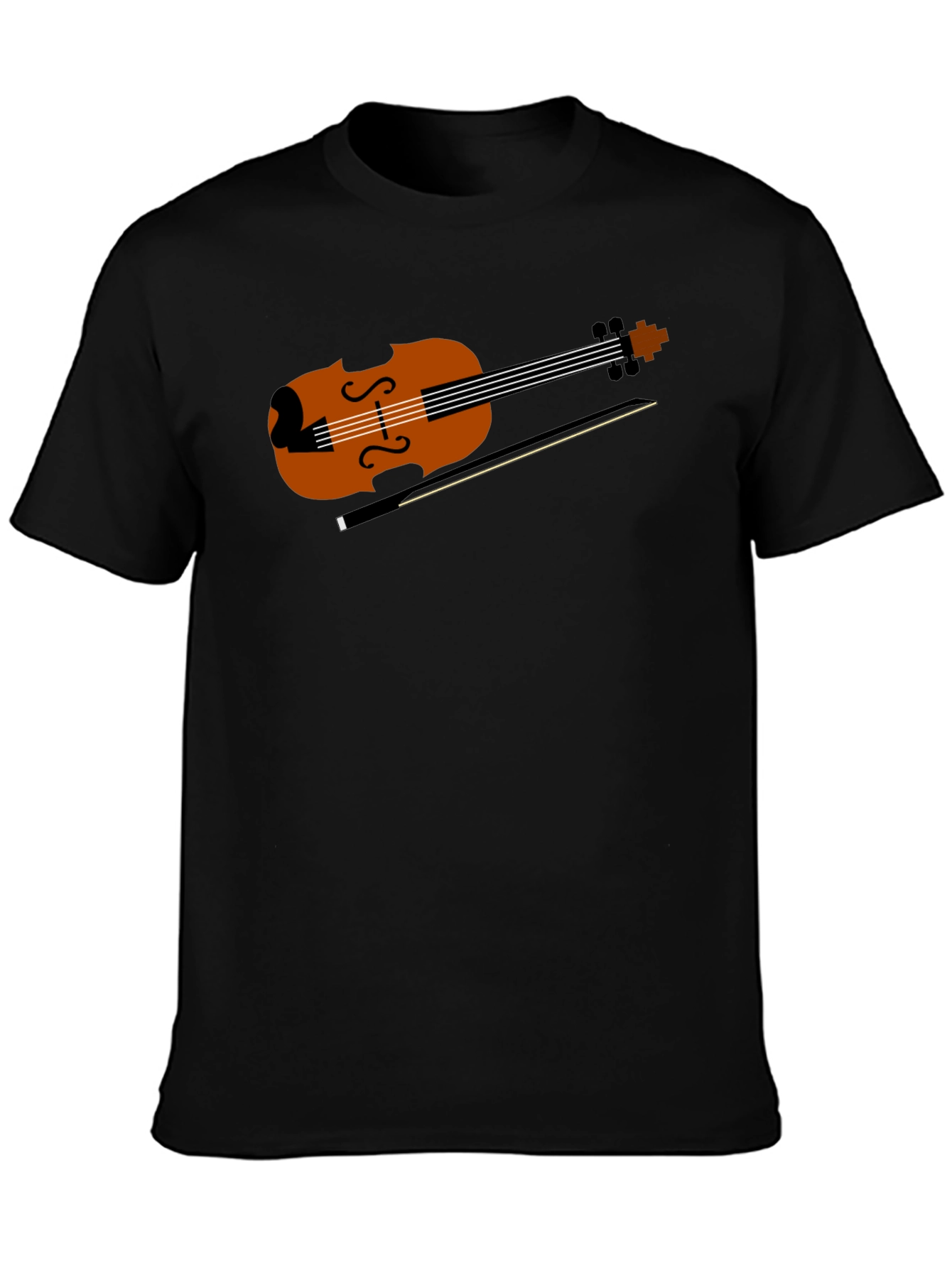 Violin Graphic Tee - Musical Instrument Shirt