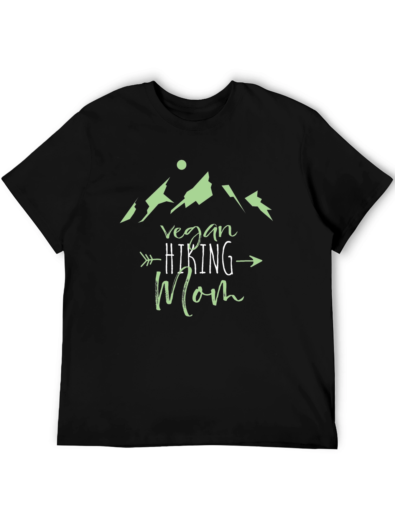Vegan Hiking Mom T-Shirt - Black