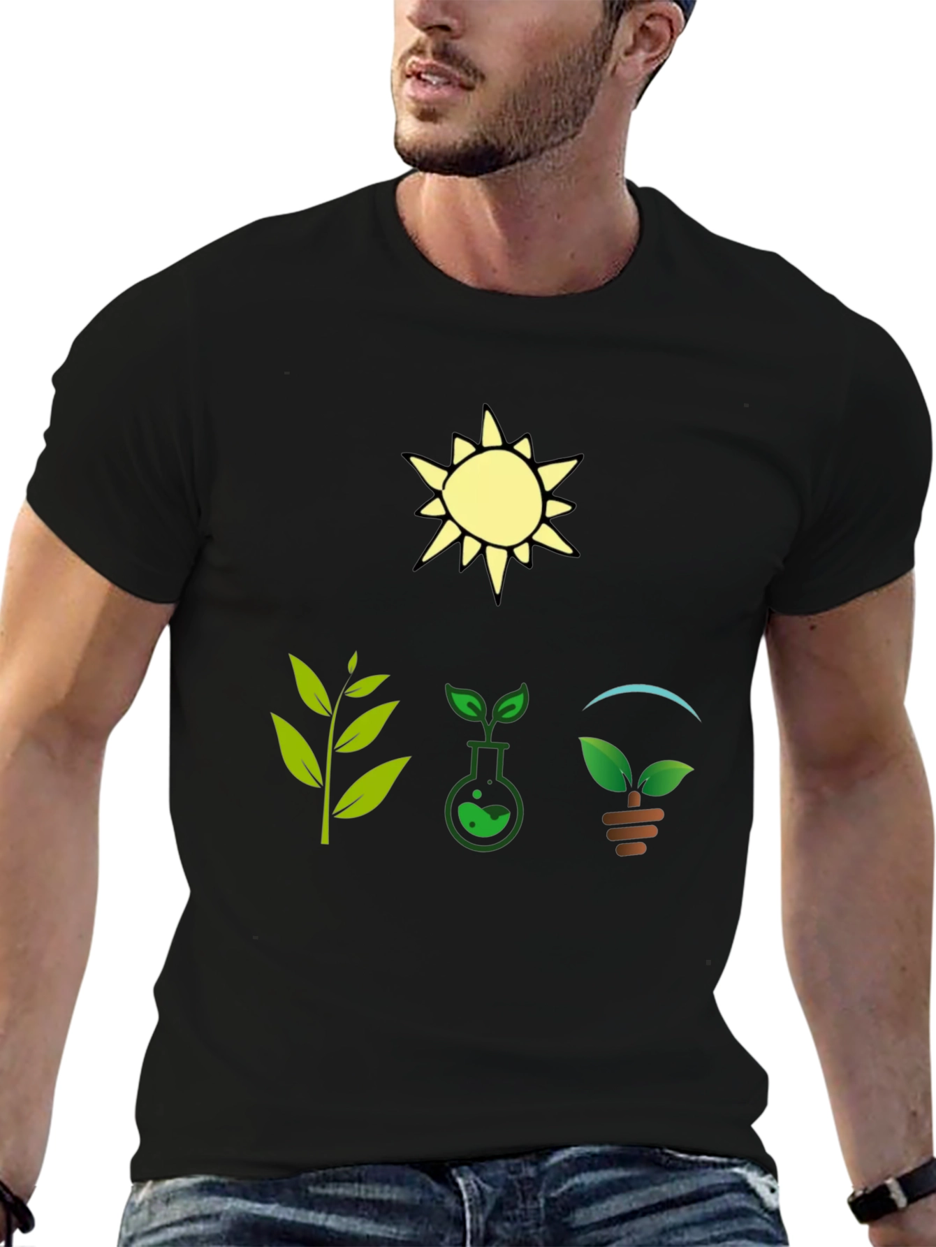 Eco-Friendly Graphic T-Shirt - Nature & Science Design