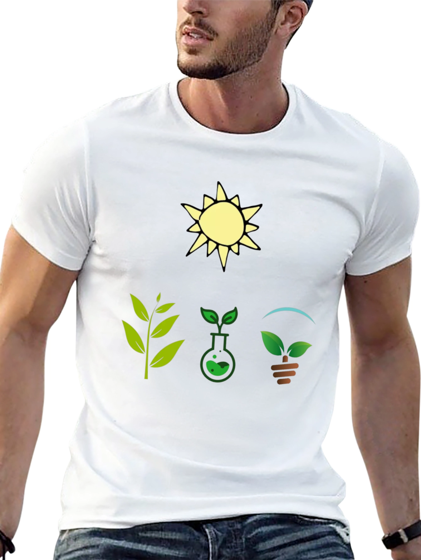 Eco-Friendly Graphic T-Shirt - Nature & Science Design