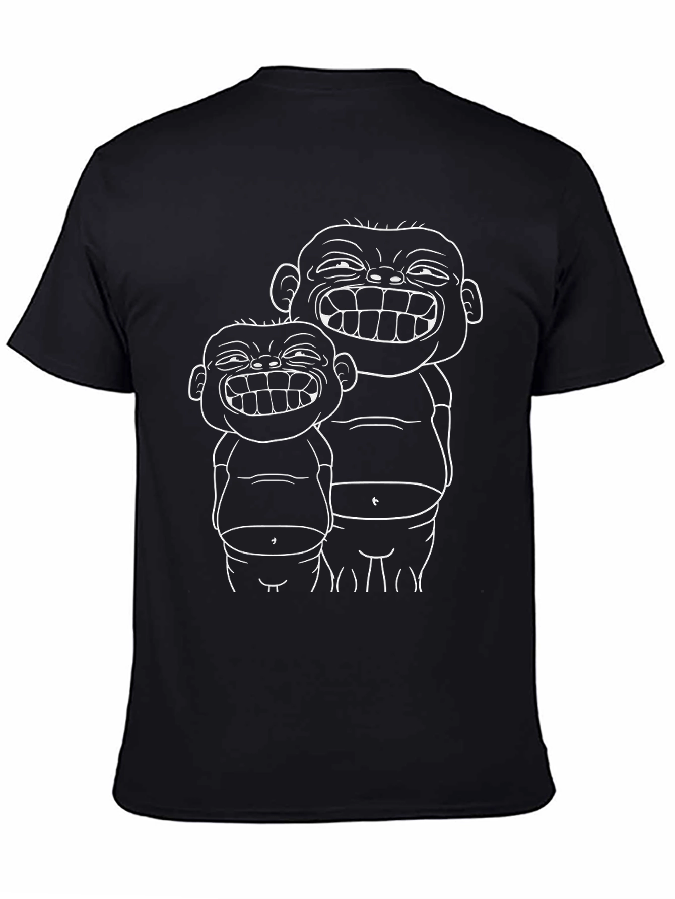 Funny Cartoon Graphic Black T-Shirt