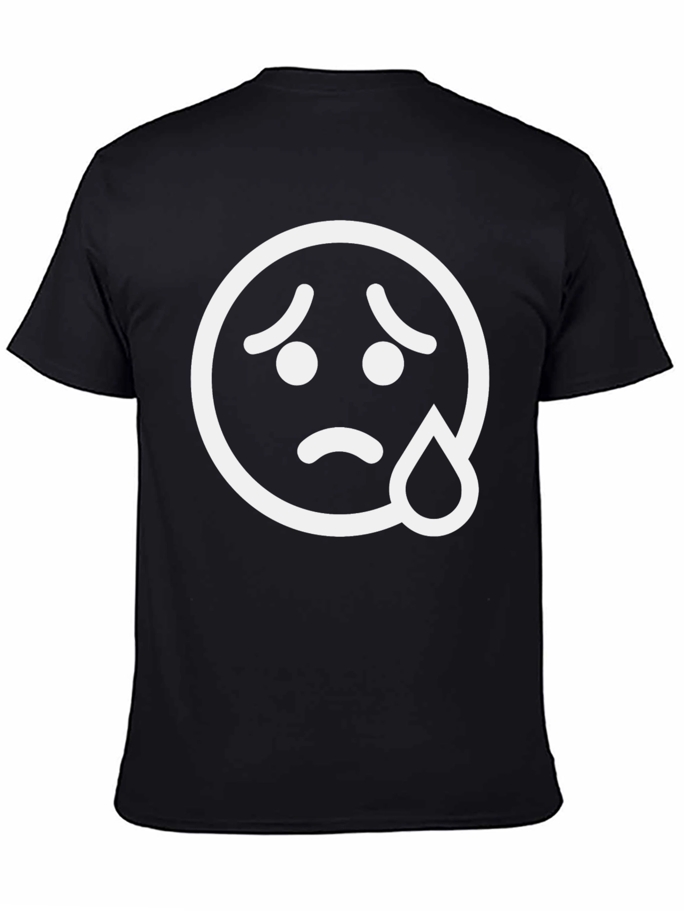 Sad Emoji T-Shirt - Black Graphic Tee