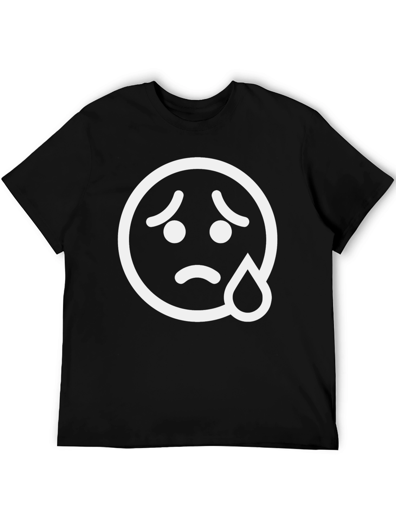 Sad Emoji T-Shirt - Black Graphic Tee