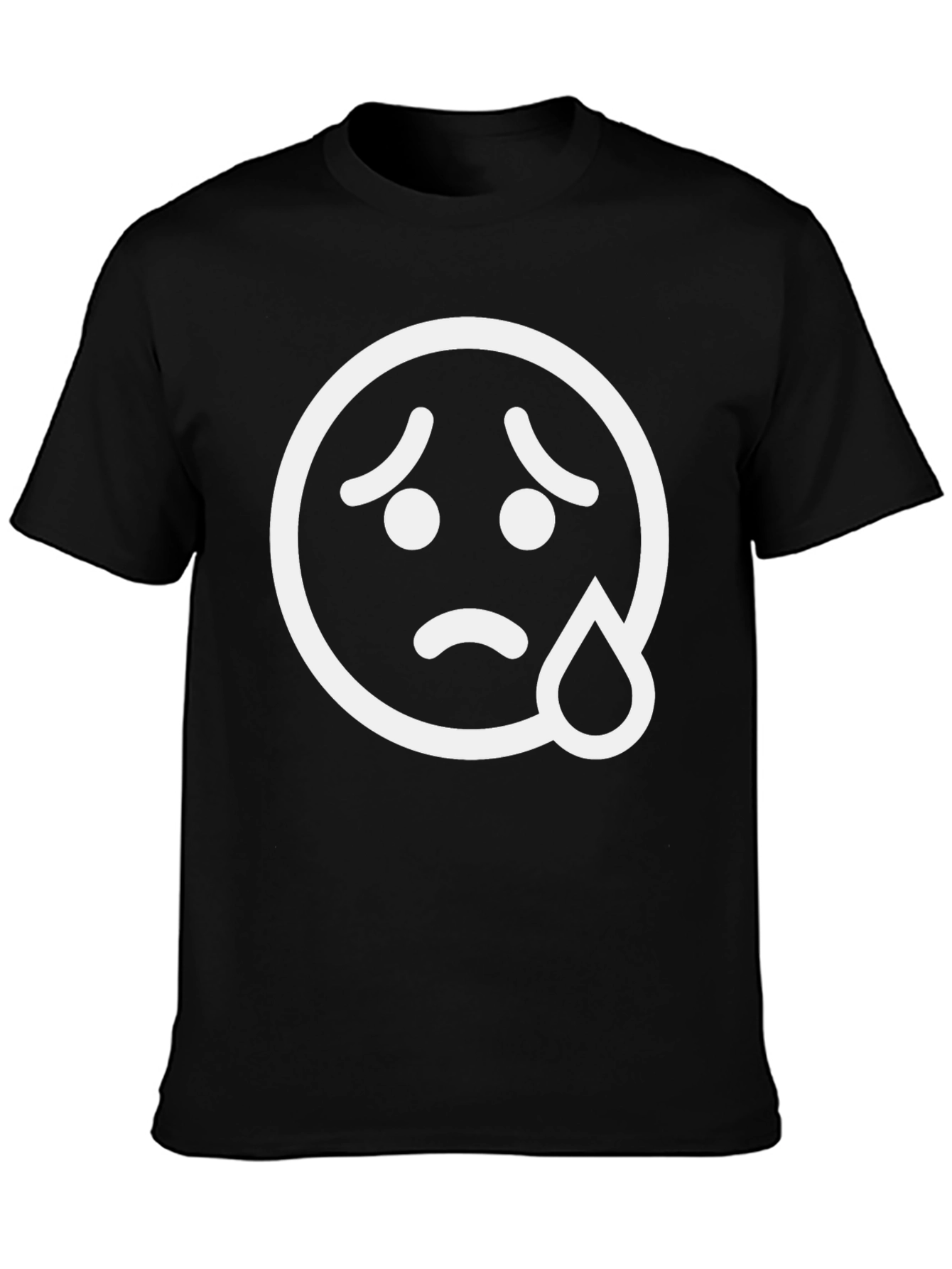 Sad Emoji T-Shirt - Black Graphic Tee