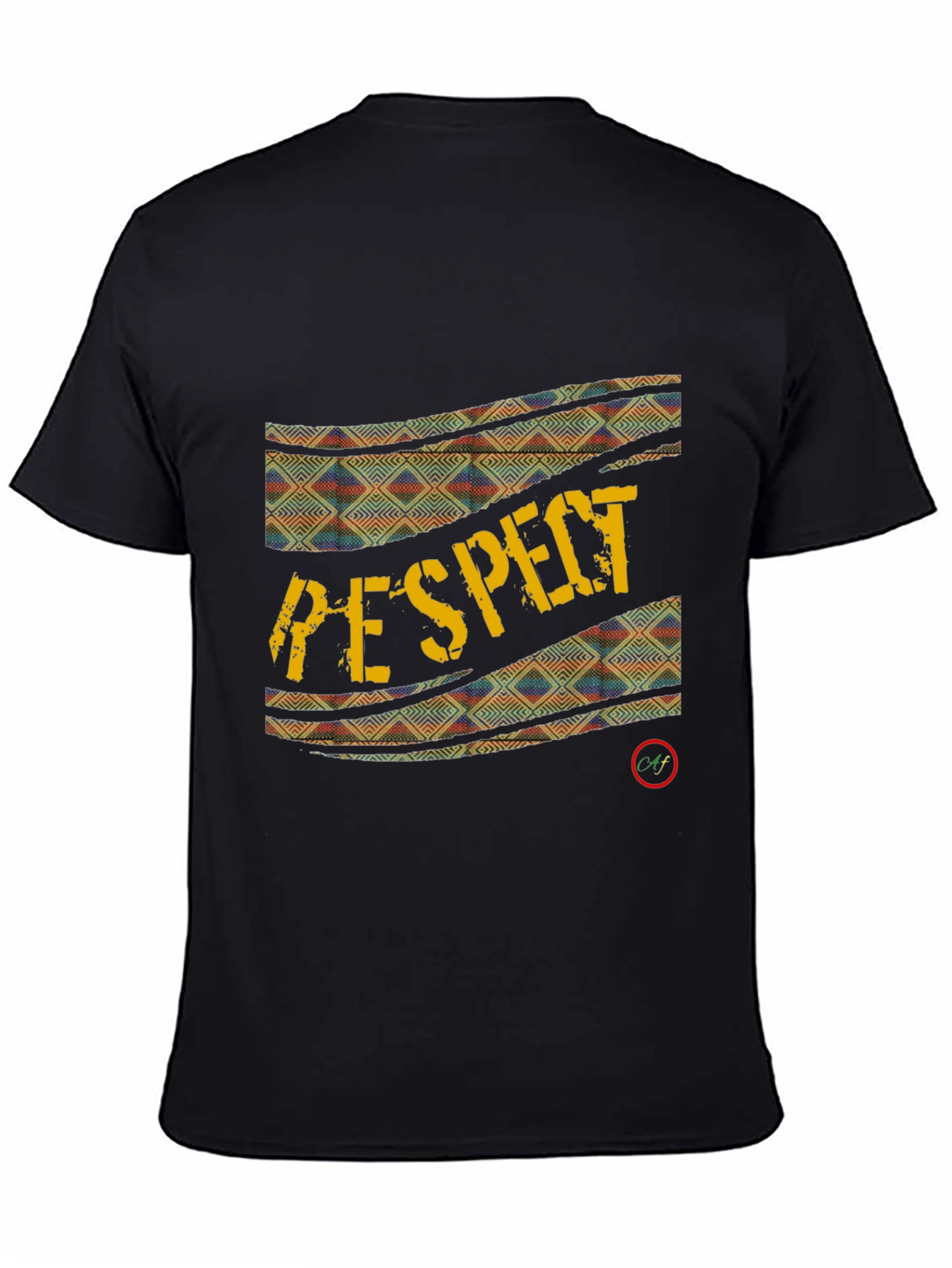 Respect Graphic Print Black T-Shirt