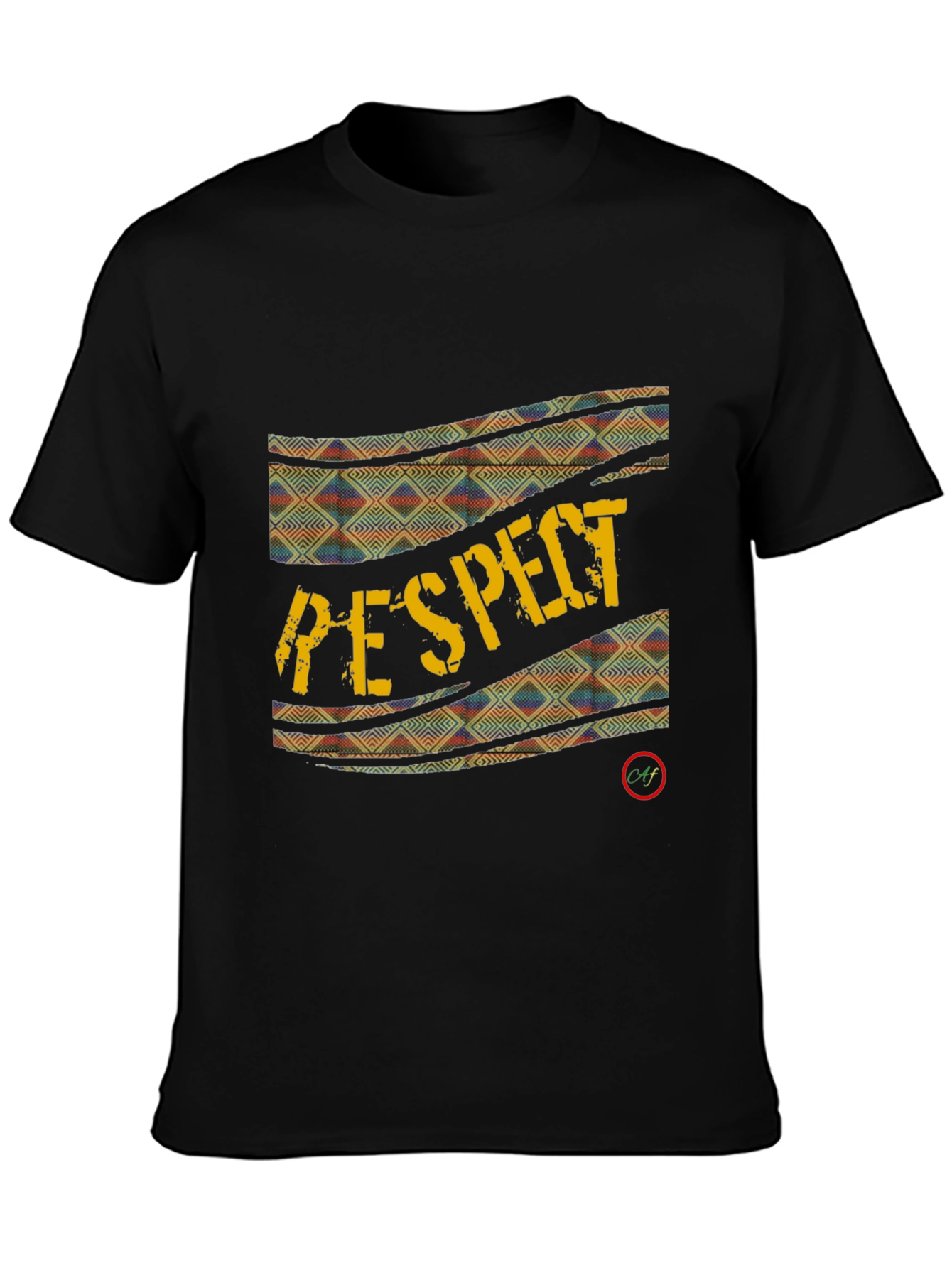 Respect Graphic Print Black T-Shirt