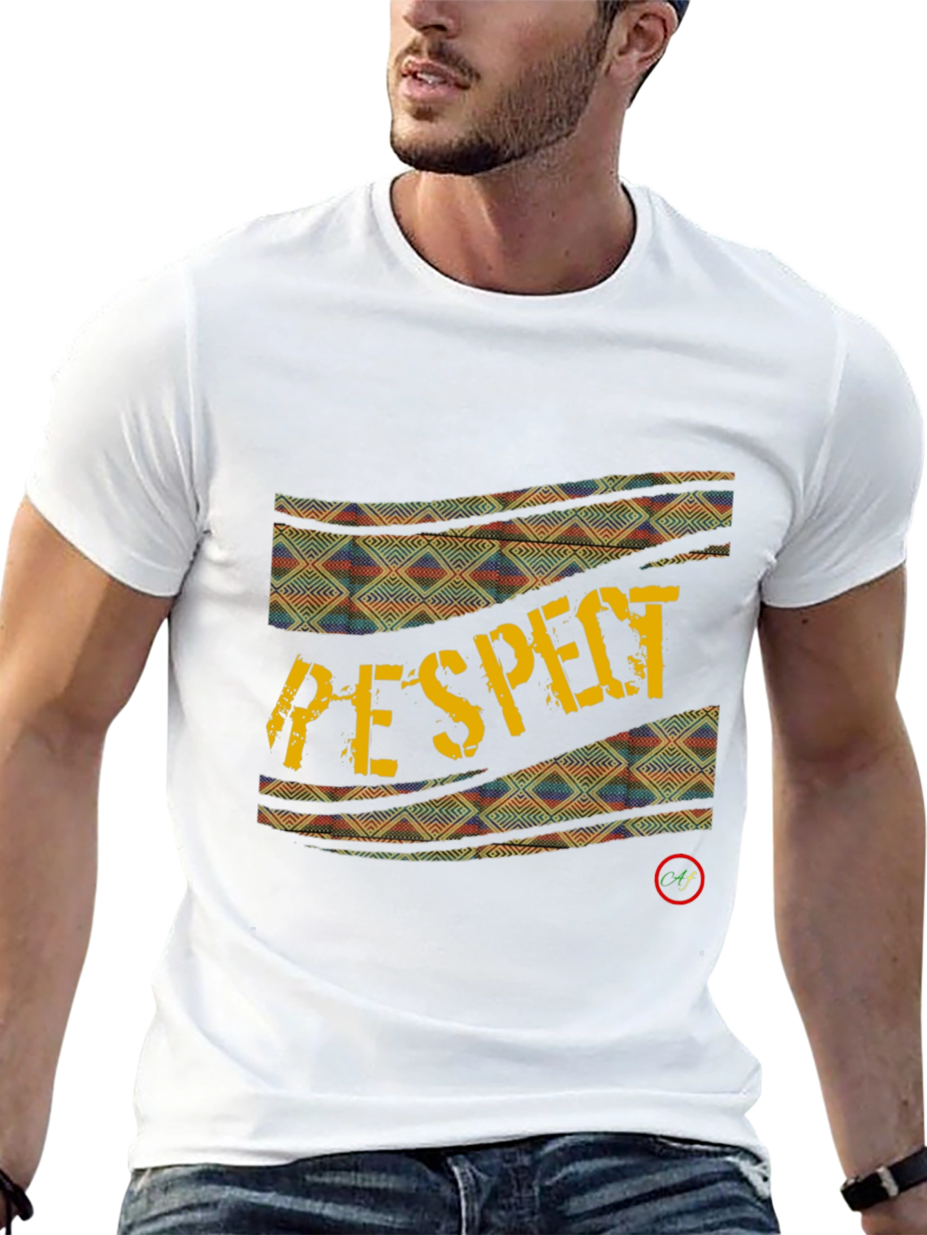 Respect Graphic Print Black T-Shirt