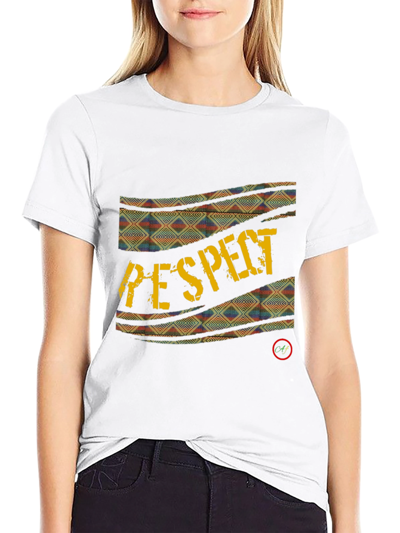 Respect Graphic Print Black T-Shirt