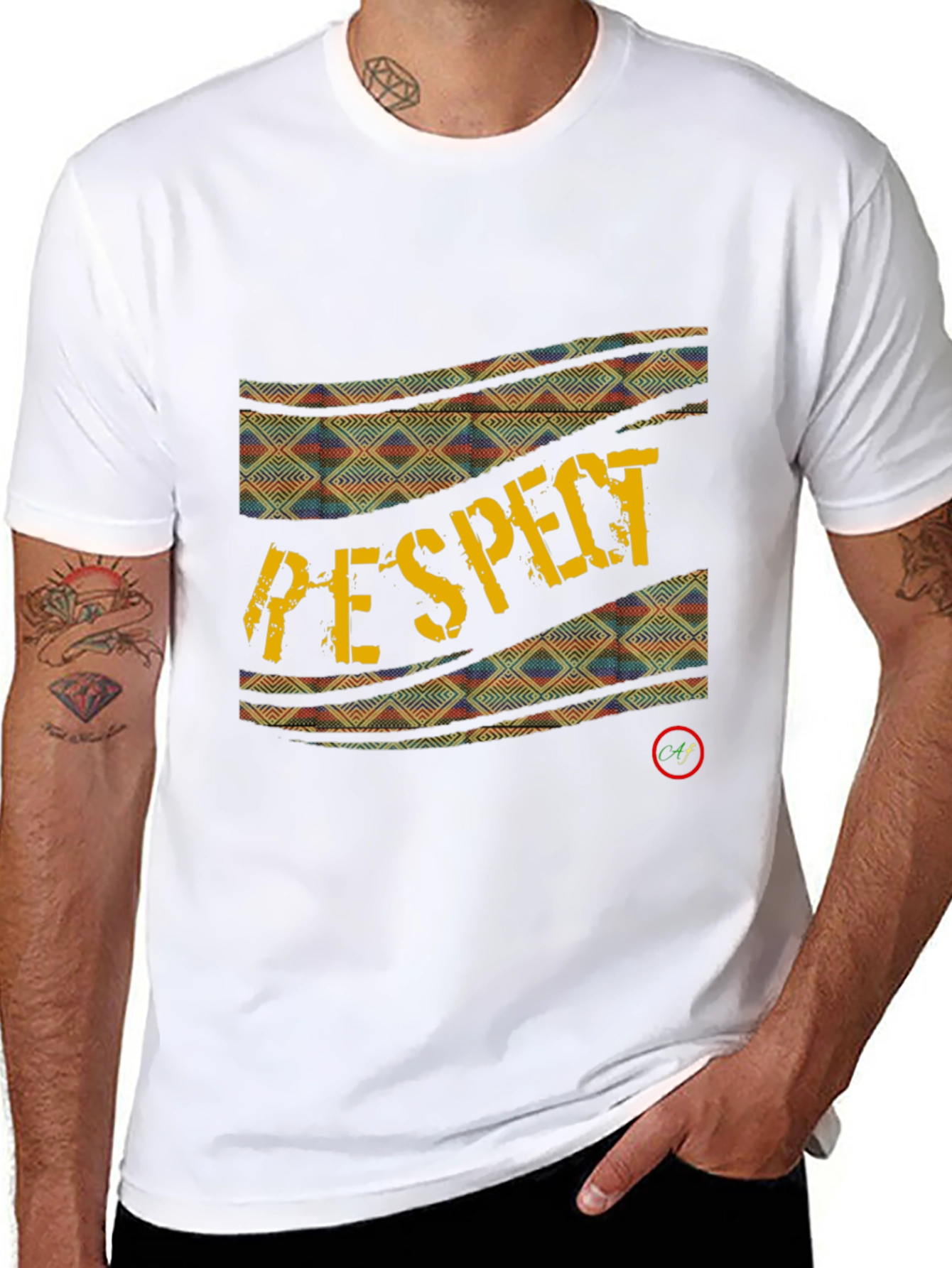 Respect Graphic Print Black T-Shirt