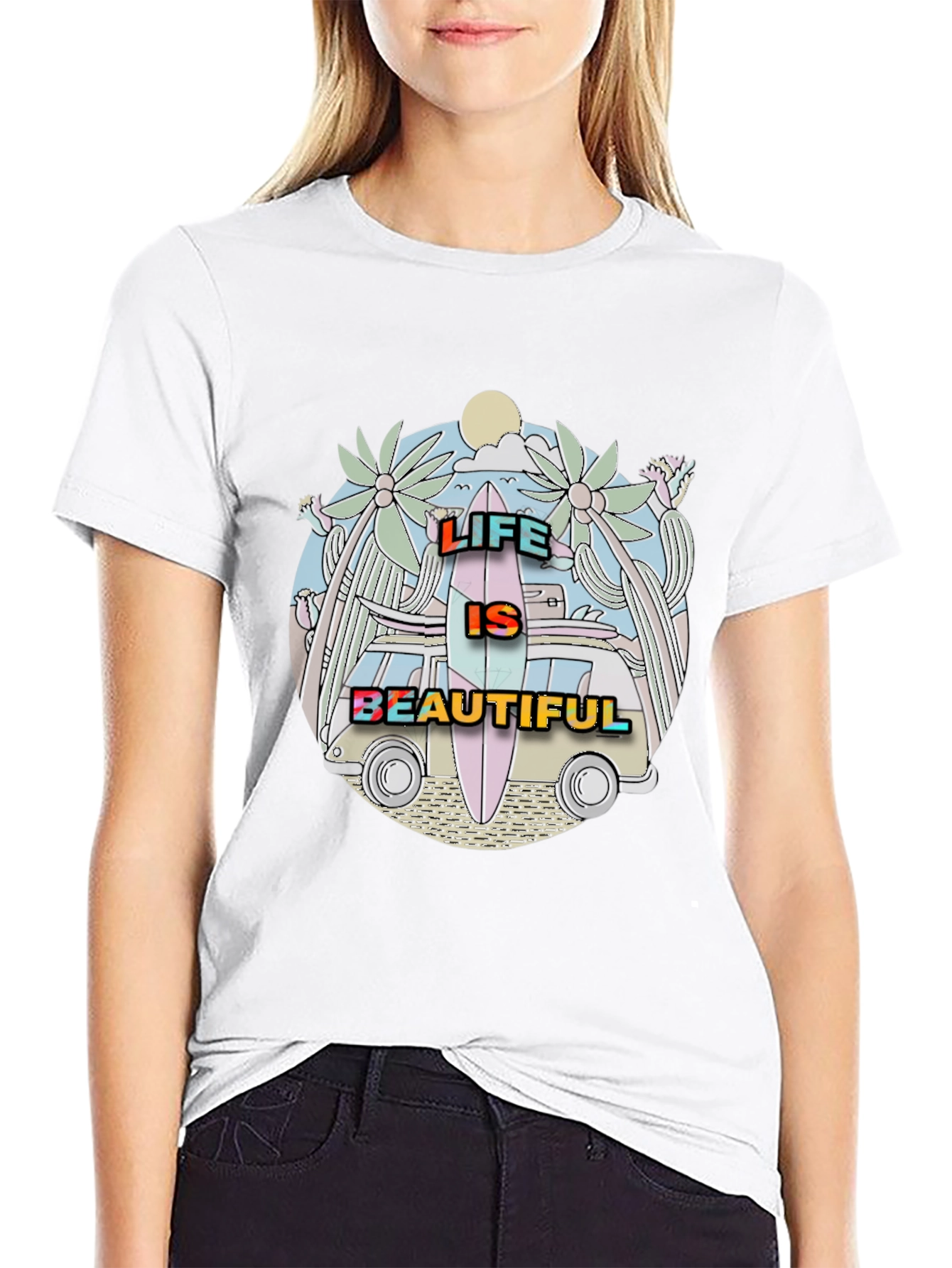Life Is Beautiful T-Shirt - Summer Vibes